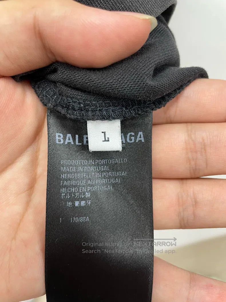 Balenciaga Balenciaga Reversed Inverted Washed Grey Short Sleeve T-Sh Size US S / EU 44-46 / 1 - 4 Thumbnail
