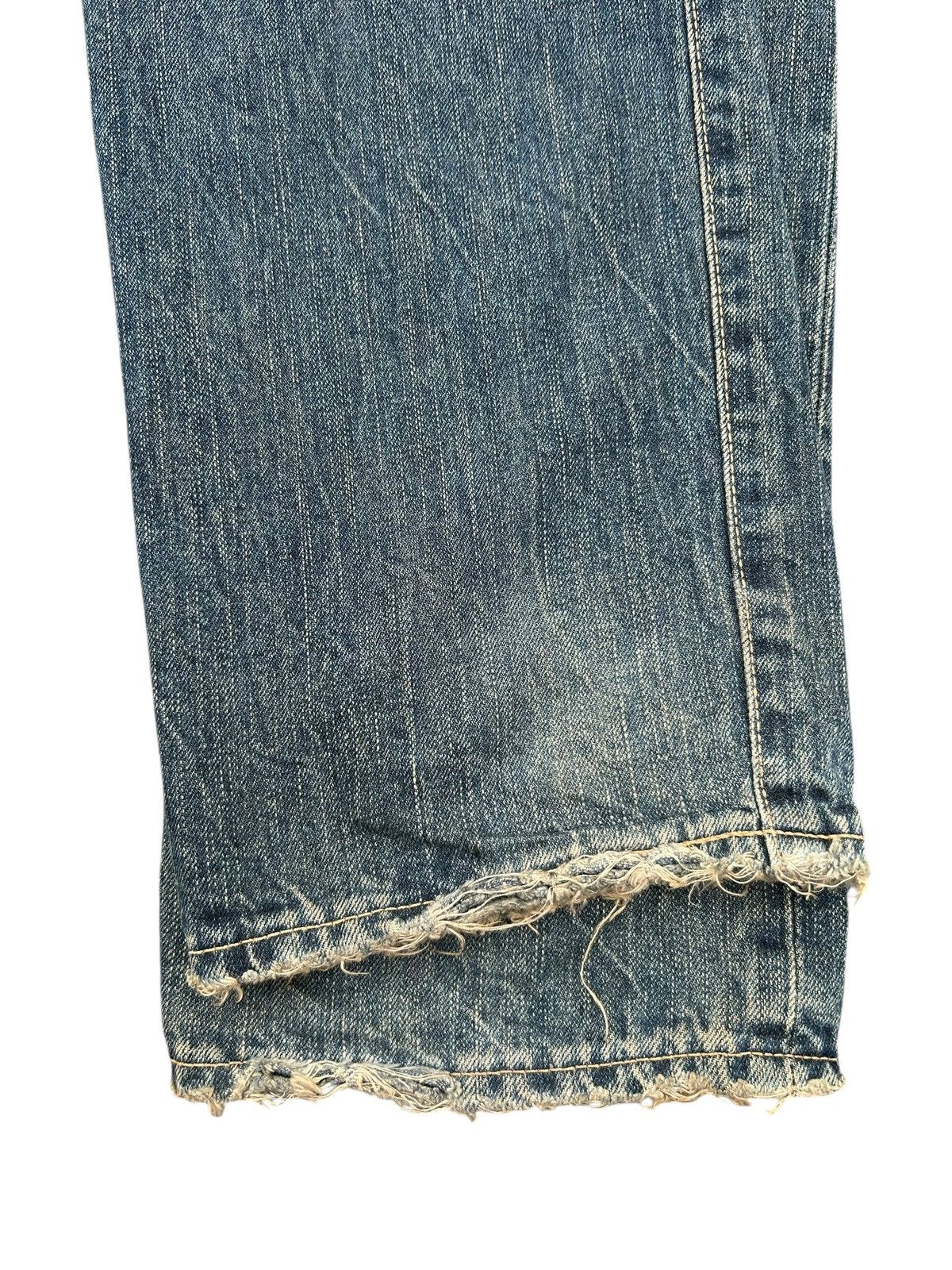 Kapital Thrashed Vintage Edwin 505 Selvedge Rusty Denim Jeans Size US 32 / EU 48 - 15 Thumbnail