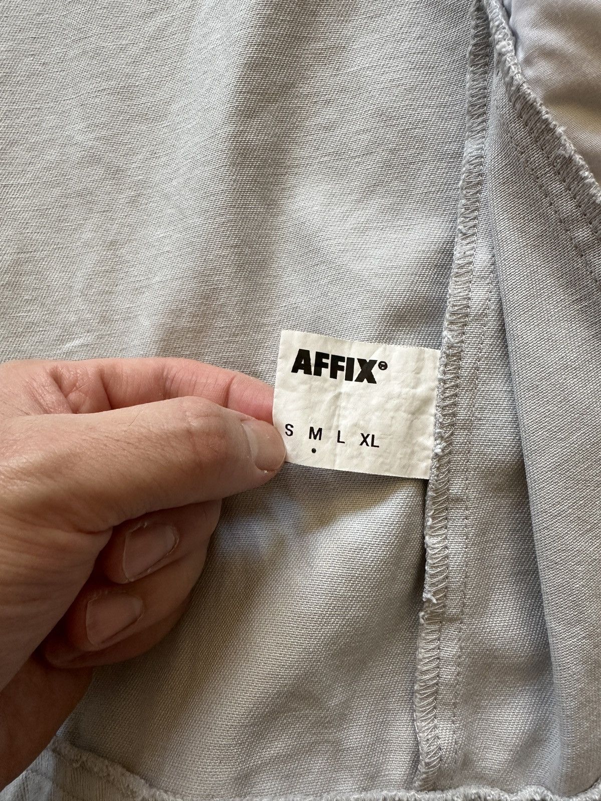 AFFXWRKS FINAL DROP: Affix Light Gray Two Way Zip Service Jacket Size US M / EU 48-50 / 2 - 8 Thumbnail