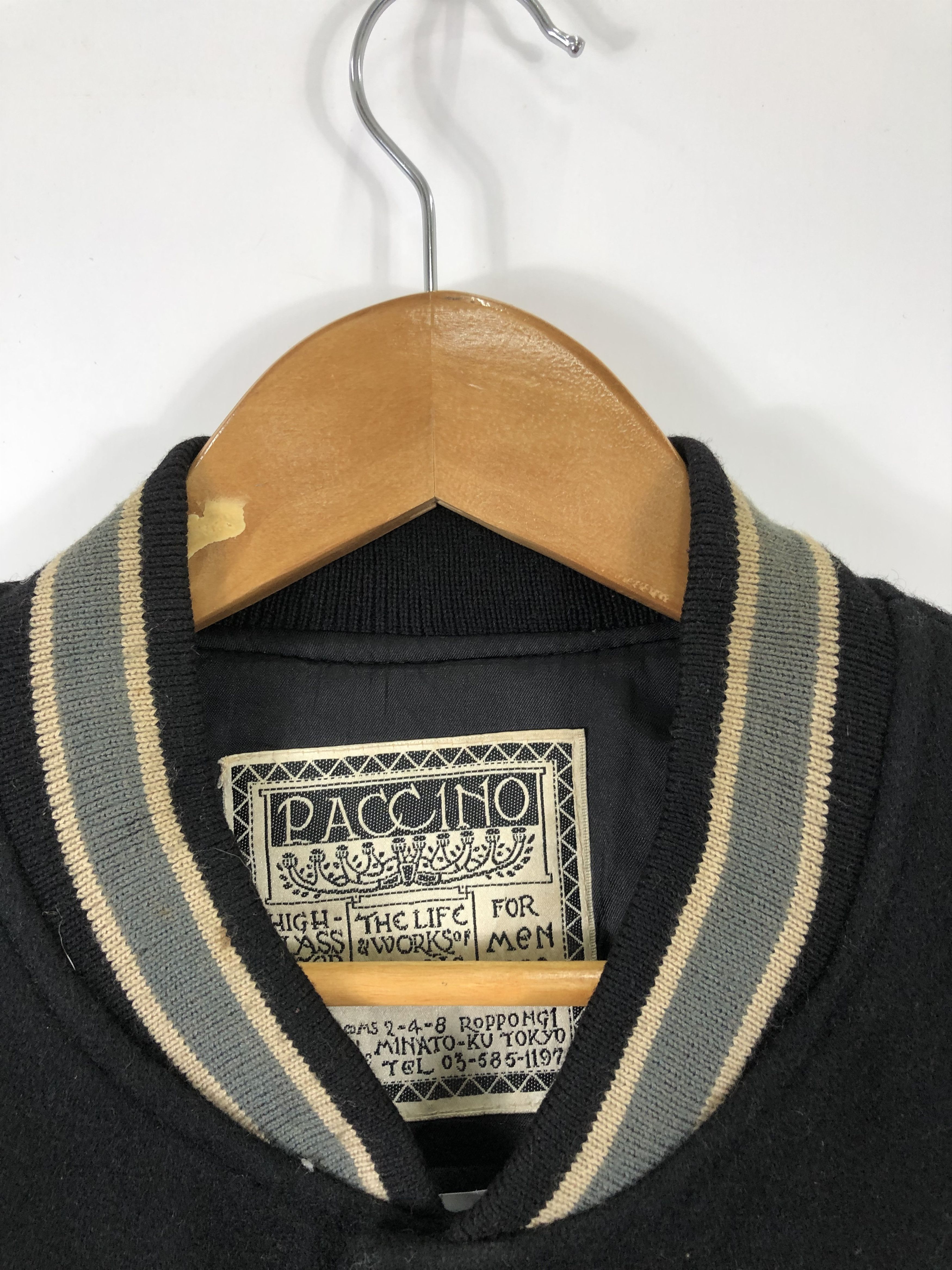Japanese Brand Vintage 80s Paccino Embroidered Varsity Jacket Leather V0230 Size US L / EU 52-54 / 3 - 9 Thumbnail
