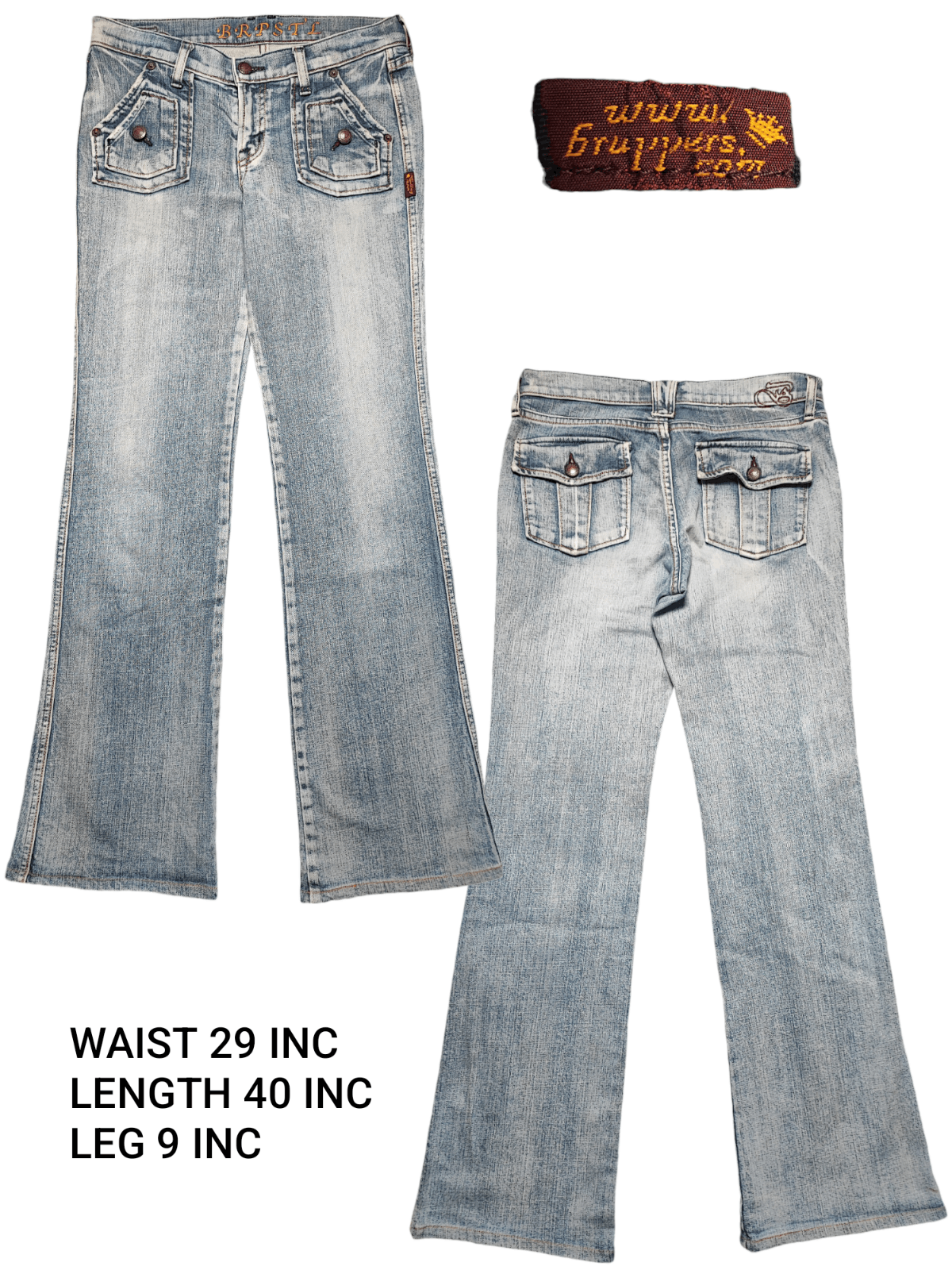 Jean Vintage Brappers Bootcut Flared Jeans Size 29" - 1 Thumbnail
