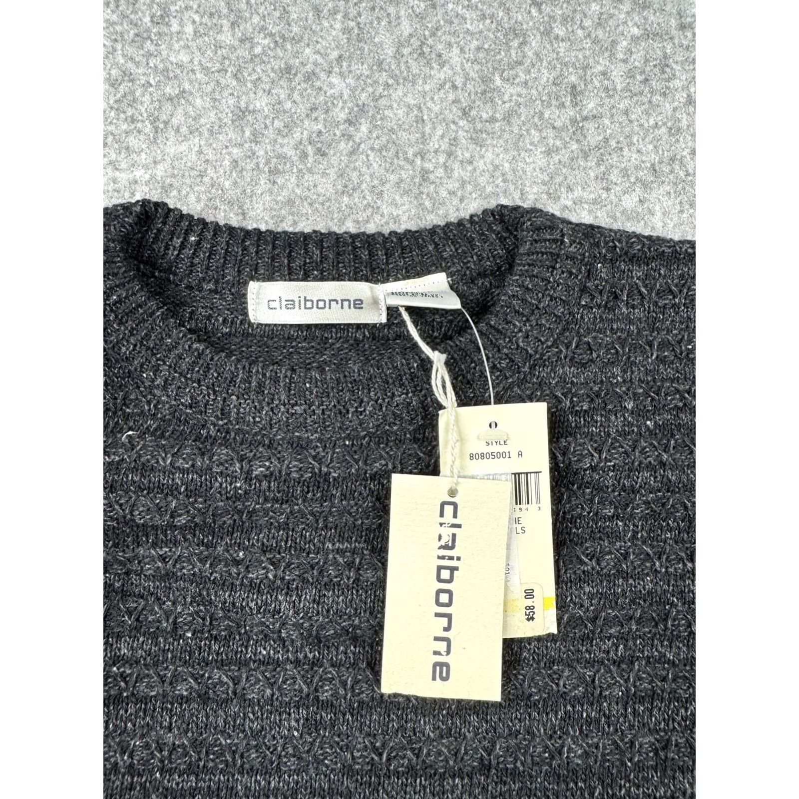 Liz Claiborne VINTAGE Claiborne Sweater Mens Large Crewneck Textured Pullover Knit Pullover USA Size US L / EU 52-54 / 3 - 6 Thumbnail