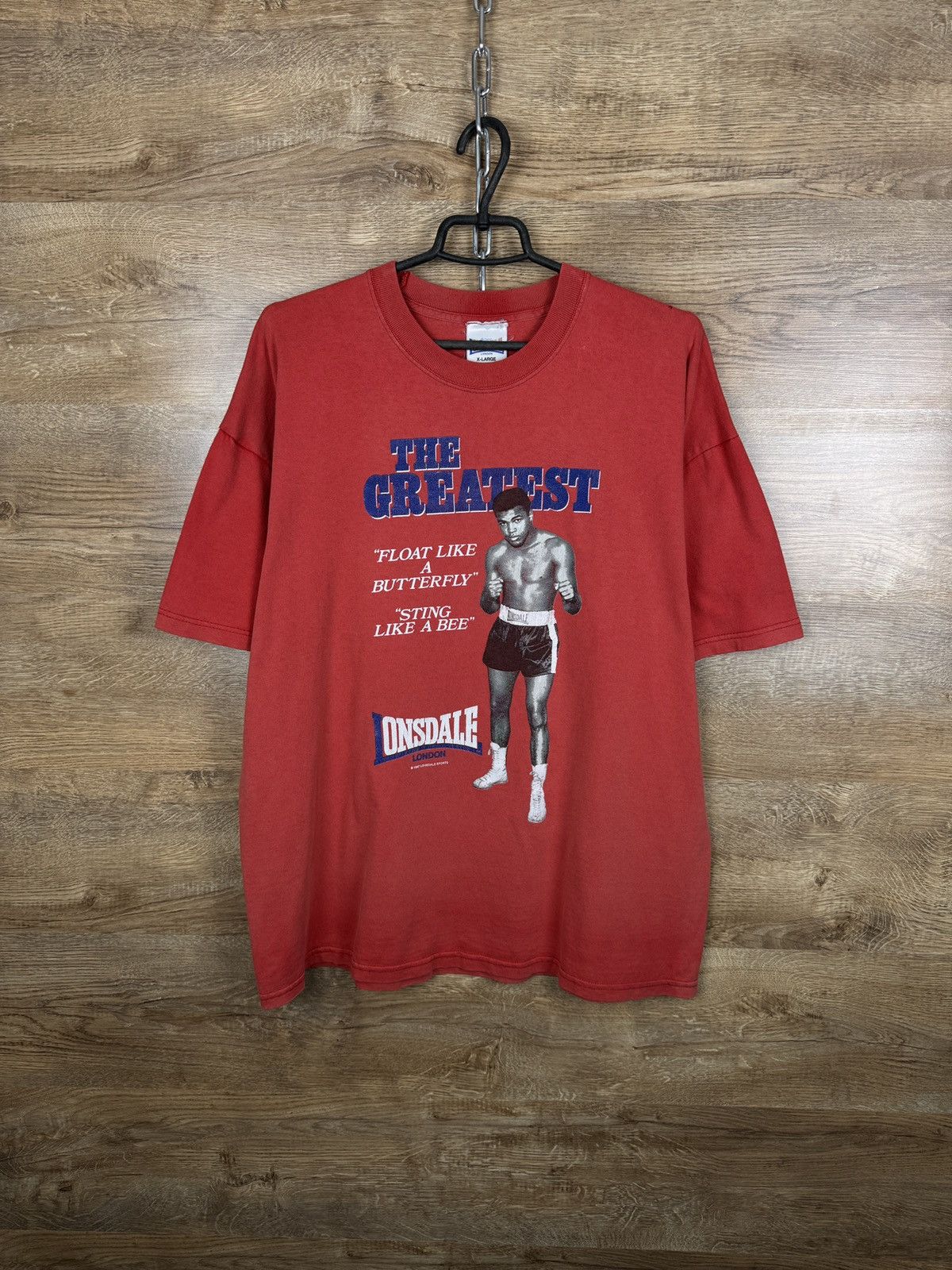 Lonsdale × Vintage Mens Vintage Lonsdale Muhammad Ali T-shirt 1997 tee rare Size US XL / EU 56 / 4 - 1 Thumbnail