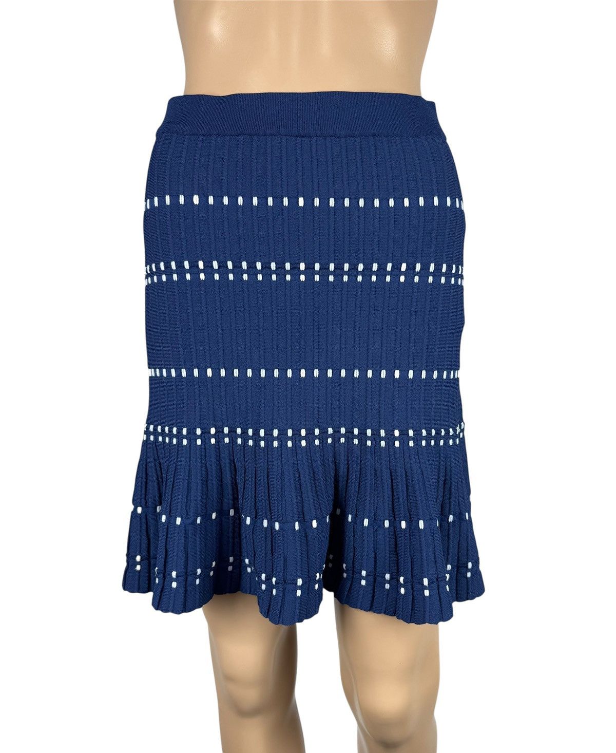 Sandro Mini Skirt Knit Pleated Polyamide-Viscose size T1