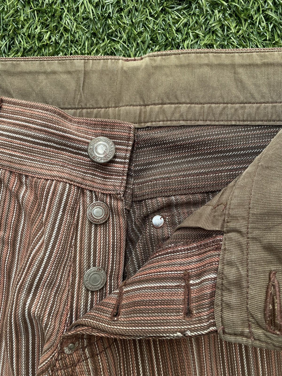 291295=Homme Vintage 291295=Homme Striped Flared Jeans Size US 35 - 9 Thumbnail