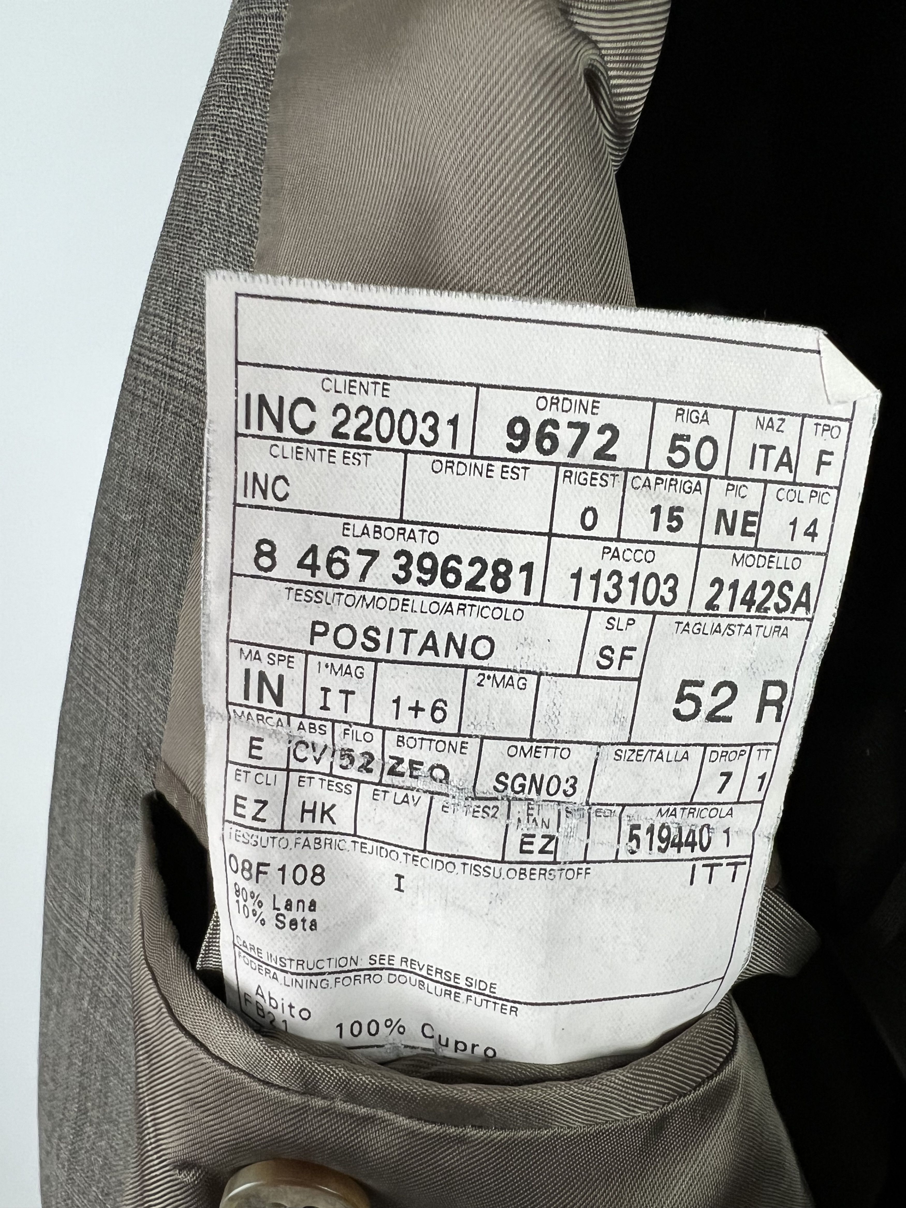 Ermenegildo Zegna Ermenegildo Zegna Three Buttons Wool Silk Size 52R Size 52R - 13 Thumbnail