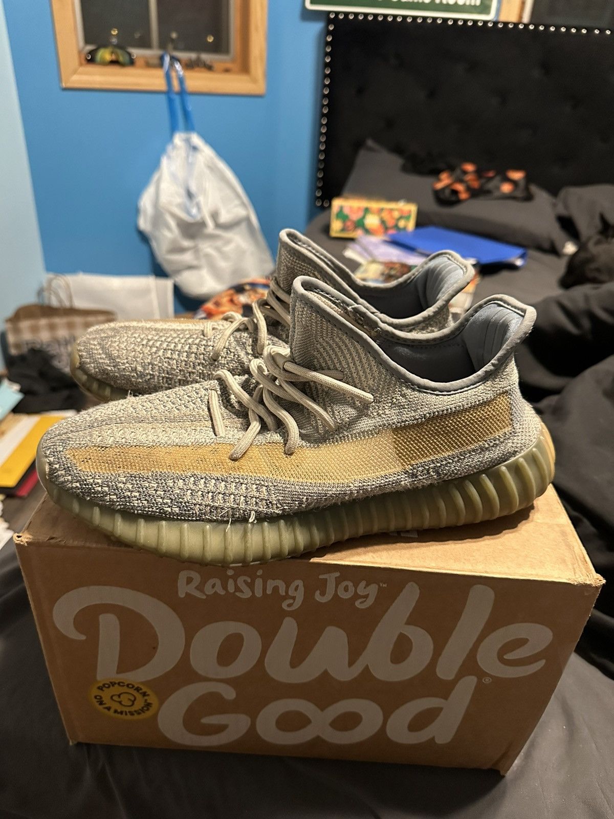 Yeezy Grey tan greenish yeezy 350 boost Size US 10.5 / EU 43-44 - 9 Thumbnail