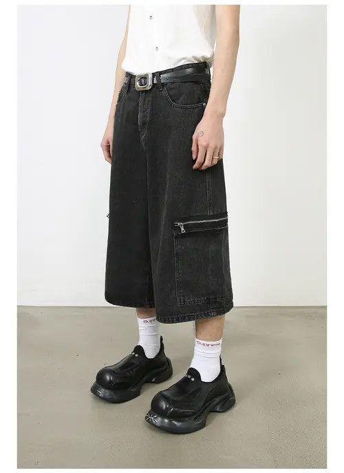 Japanese Brand Street Retro Loose Washed Cargo Denim Megumi x Shii Size US 32 / EU 48 - 3 Thumbnail