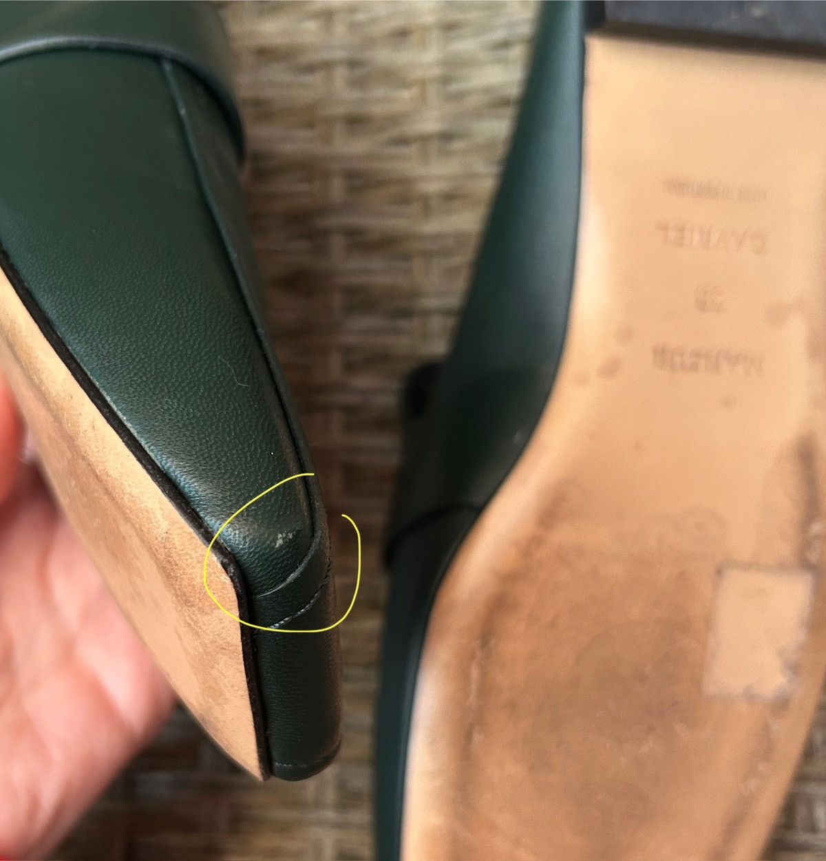 Mansur Gavriel Mansur Gavriel Green Lamb Leather Square Toe Penny Loafers Size US 8 / IT 38 - 12 Thumbnail