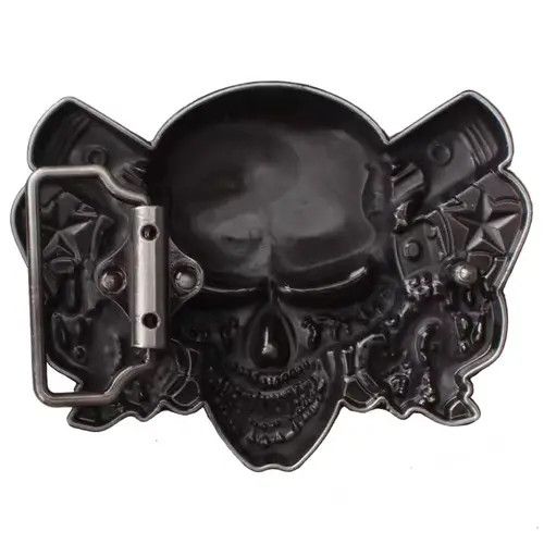 Designer Skull Vintage Belt Riveted Belts Menswear Accessories Size ONE SIZE - 3 Thumbnail