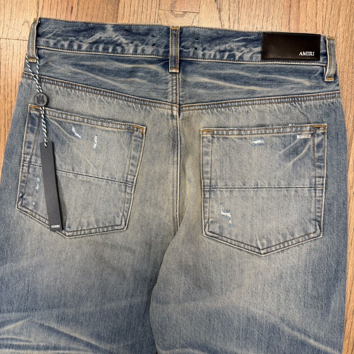 Amiri Amiri Pleated Denim Straight MX1 Jean Honeycomb Indigo Size US 31 - 7 Thumbnail