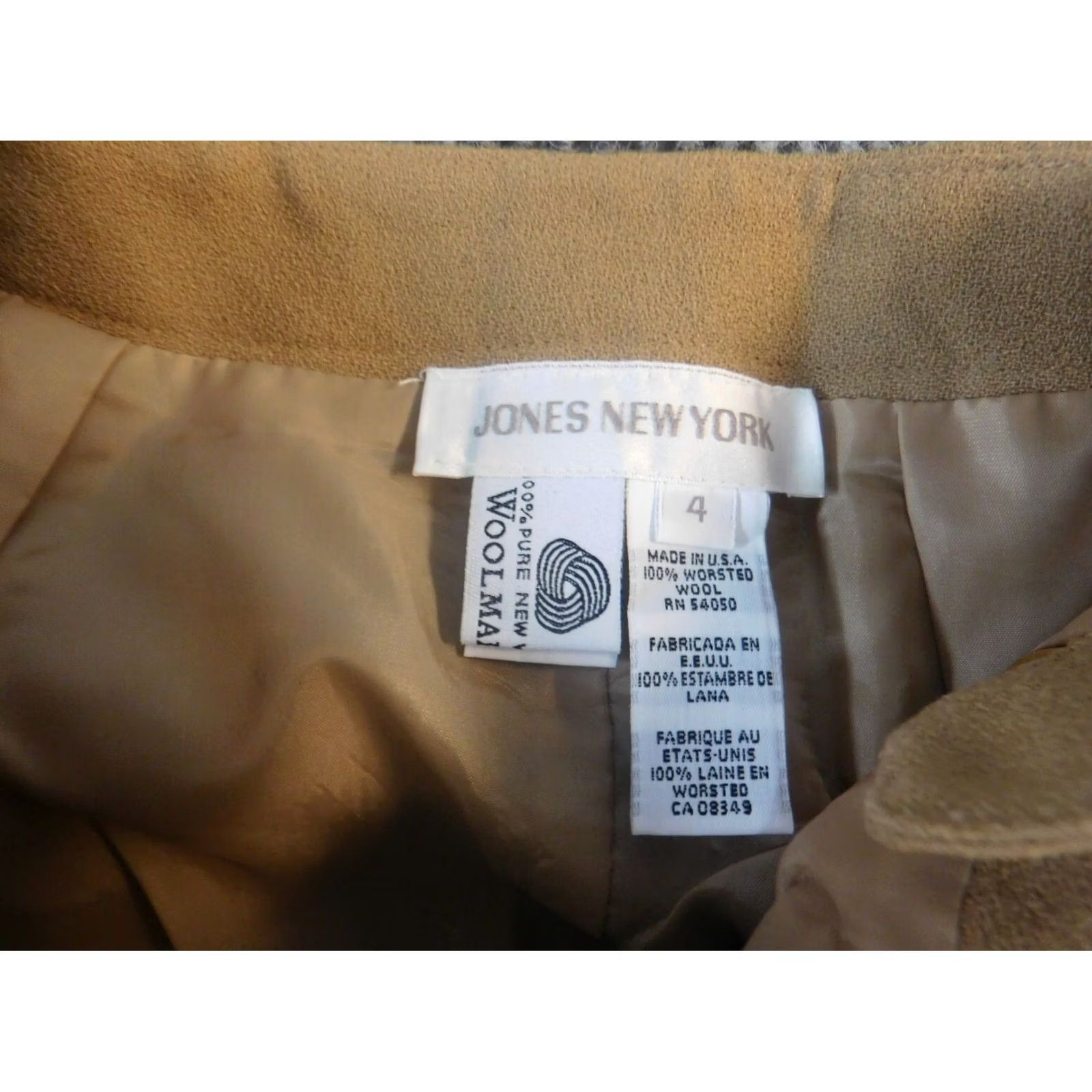 Jones New York Jones New York Skirt Womens 4 Brown A-Line Zip Wool Knee Length Zipper Lined Modern Casual Regular Knit Wool 4 Brown Womens Size 27" / US 4 / IT 40 - 4 Thumbnail