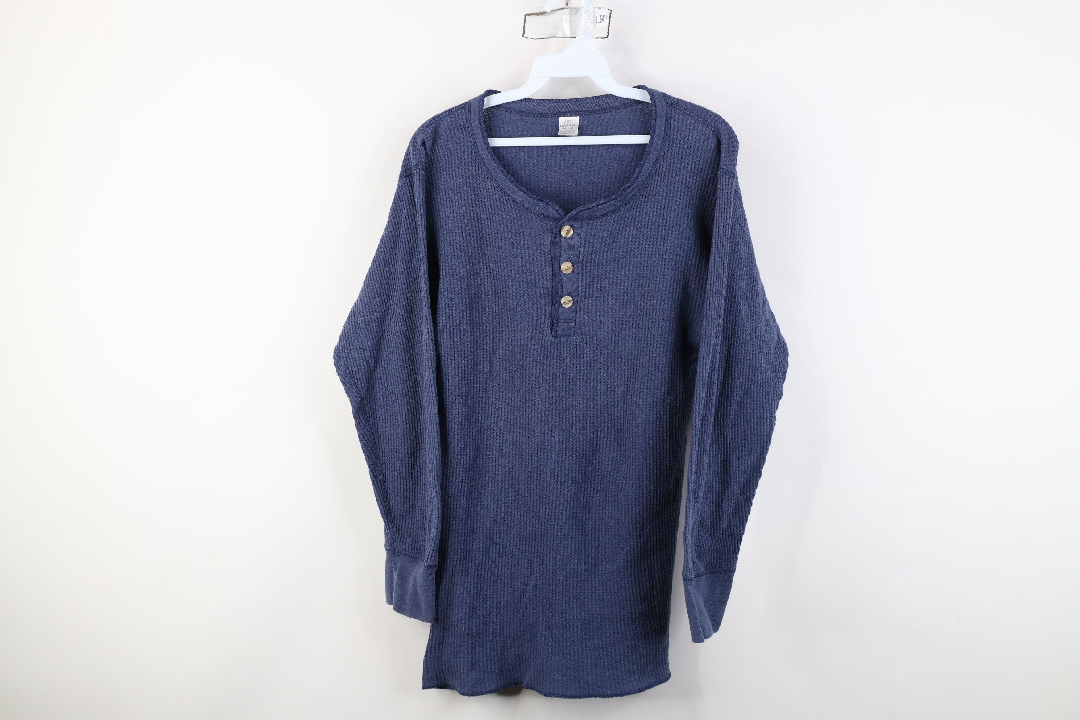 Vintage Vintage 90s Streetwear Knit Long Sleeve Henley T-Shirt Size US L / EU 52-54 / 3 - 1 Thumbnail