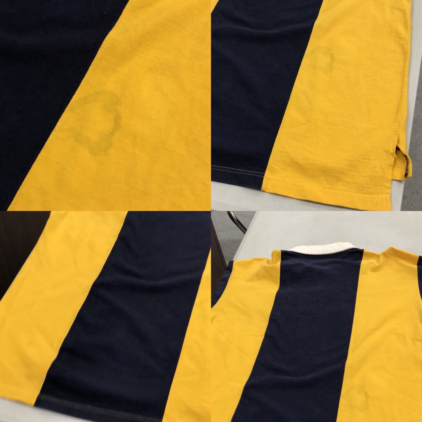 Vintage VINTAGE The Game Michigan Long Sleeve Rugby Polo Shirt Mens L Yellow Blue Striped Size US L / EU 52-54 / 3 - 9 Thumbnail