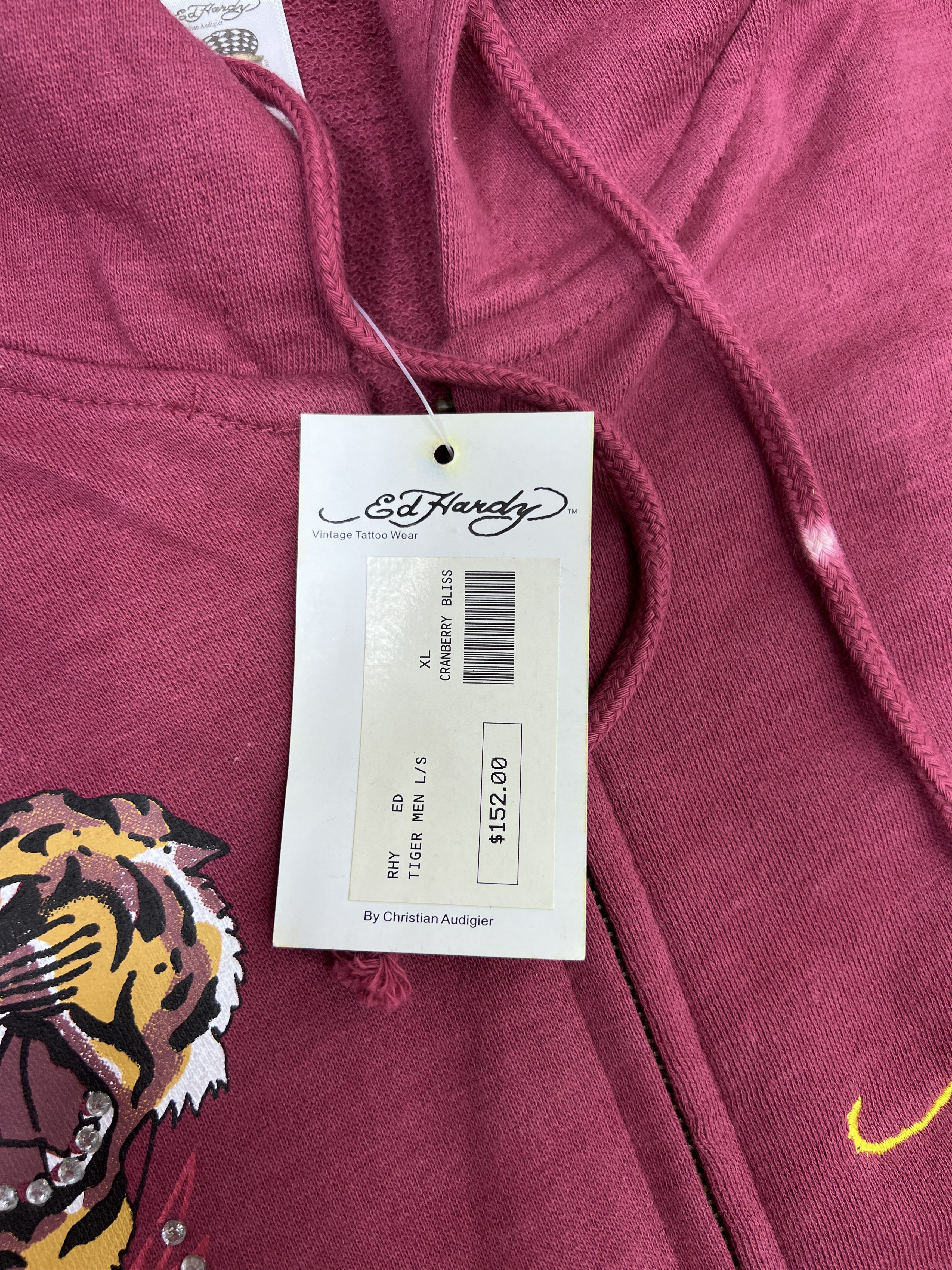 Ed Hardy Y2K Ed Hardy Zip Up Hoodie Christian Audigier Tiger & Skull Size US XL / EU 56 / 4 - 7 Thumbnail