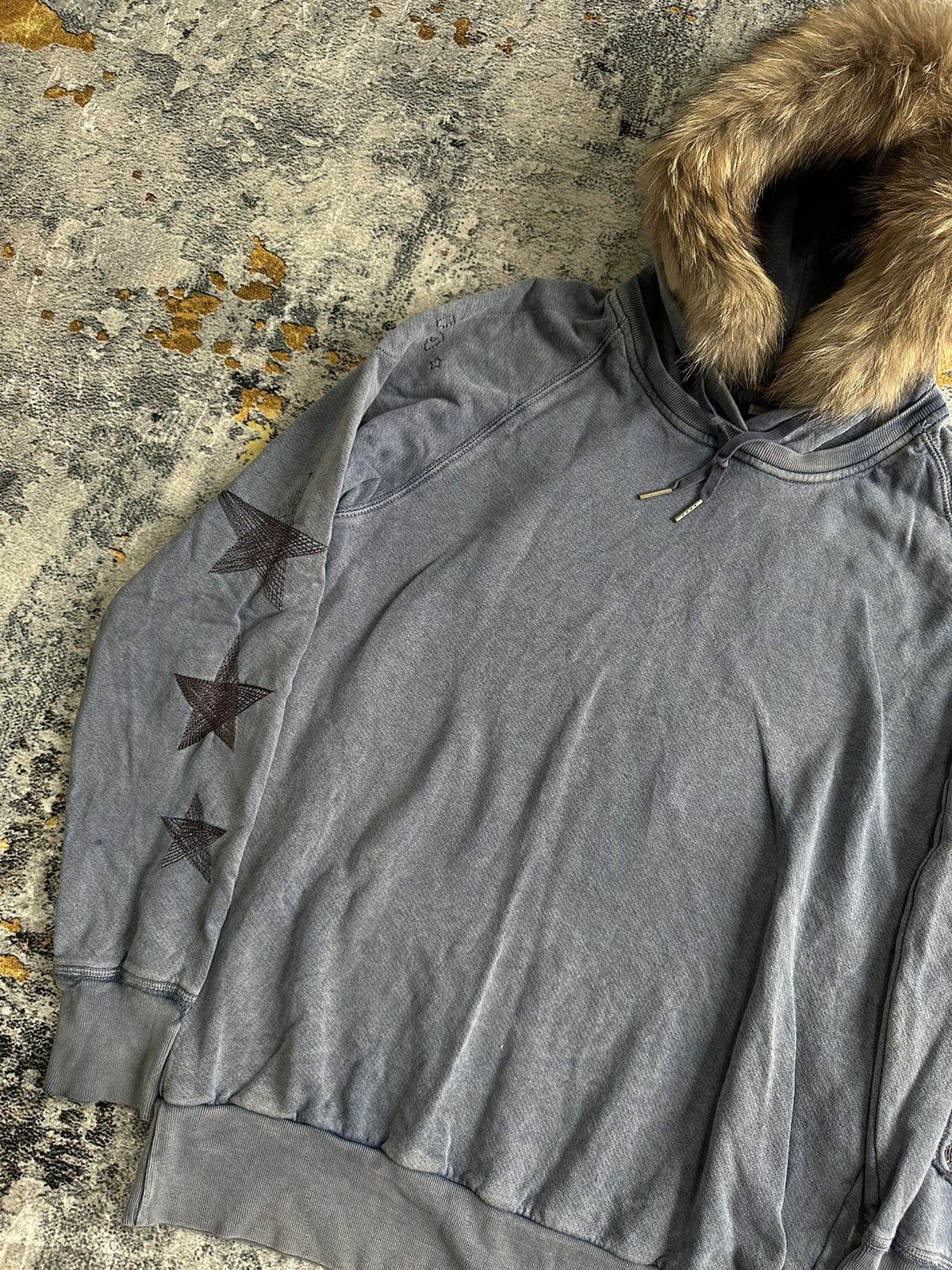 Diesel PERFECT FADED DIESEL FUR HOODIE EMBROIDERY STAR SKULL Size US L / EU 52-54 / 3 - 2 Thumbnail