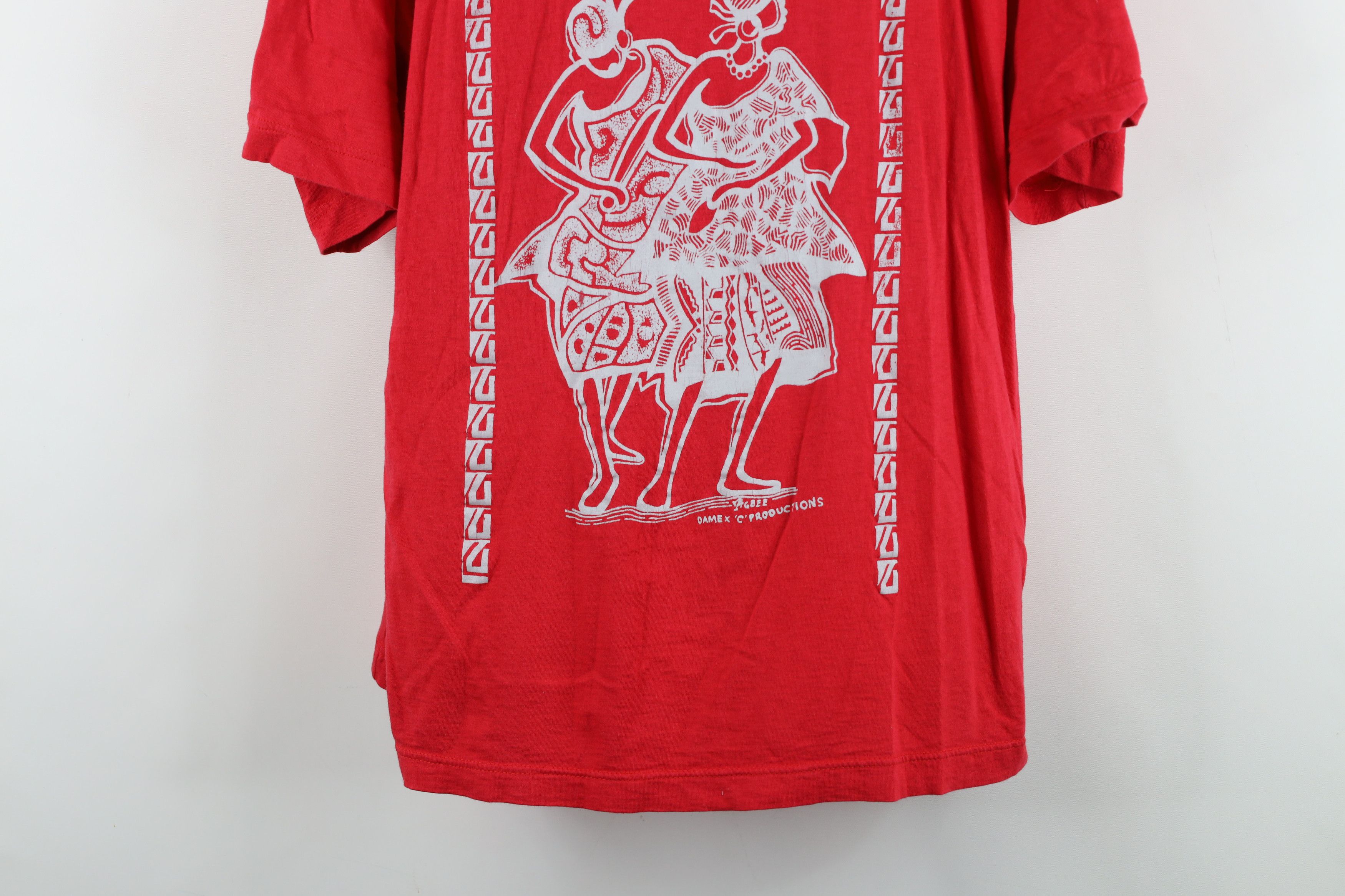 Vintage Vintage 90s Streetwear Tribal Art Short Sleeve T-Shirt Size US XL / EU 56 / 4 - 3 Thumbnail
