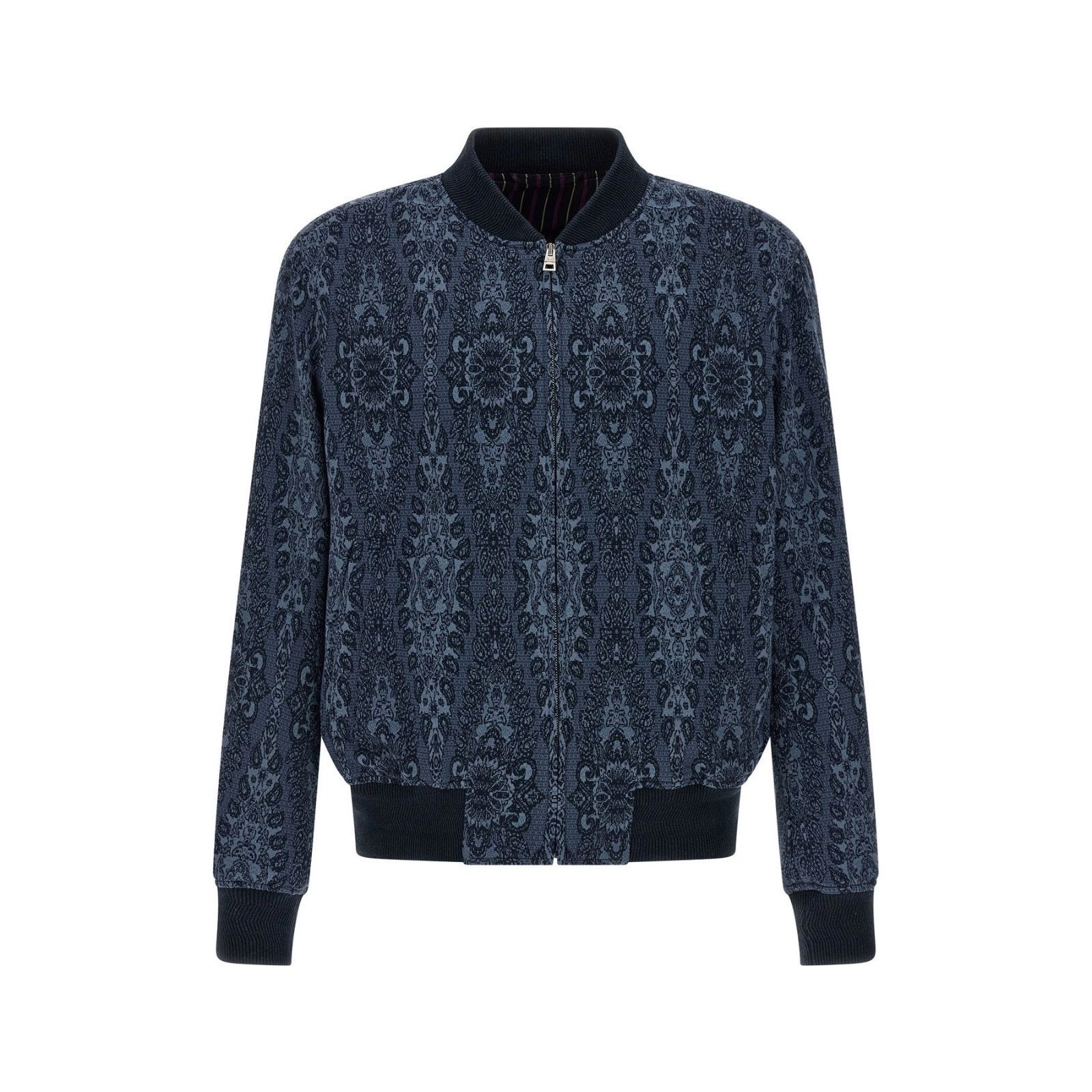 ETRO Jacquard Blue Bomber Jacket New & Authentic (Men's size