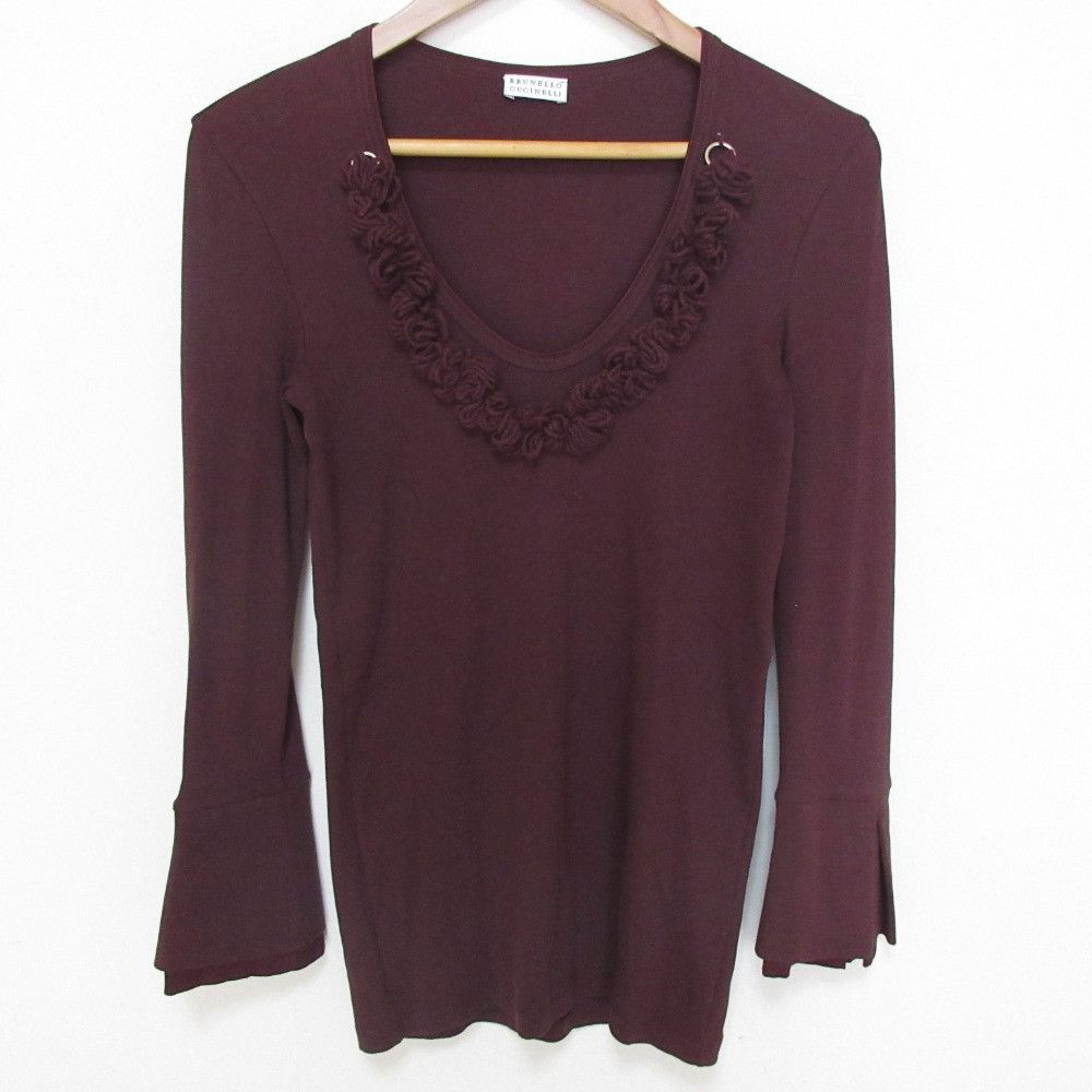 Brunello Cucinelli Brunello Cucinelli Brunello Cucinelli Cotton Knit Top Textile Tops DUTY FREE for USA Size ONE SIZE - 1 Thumbnail