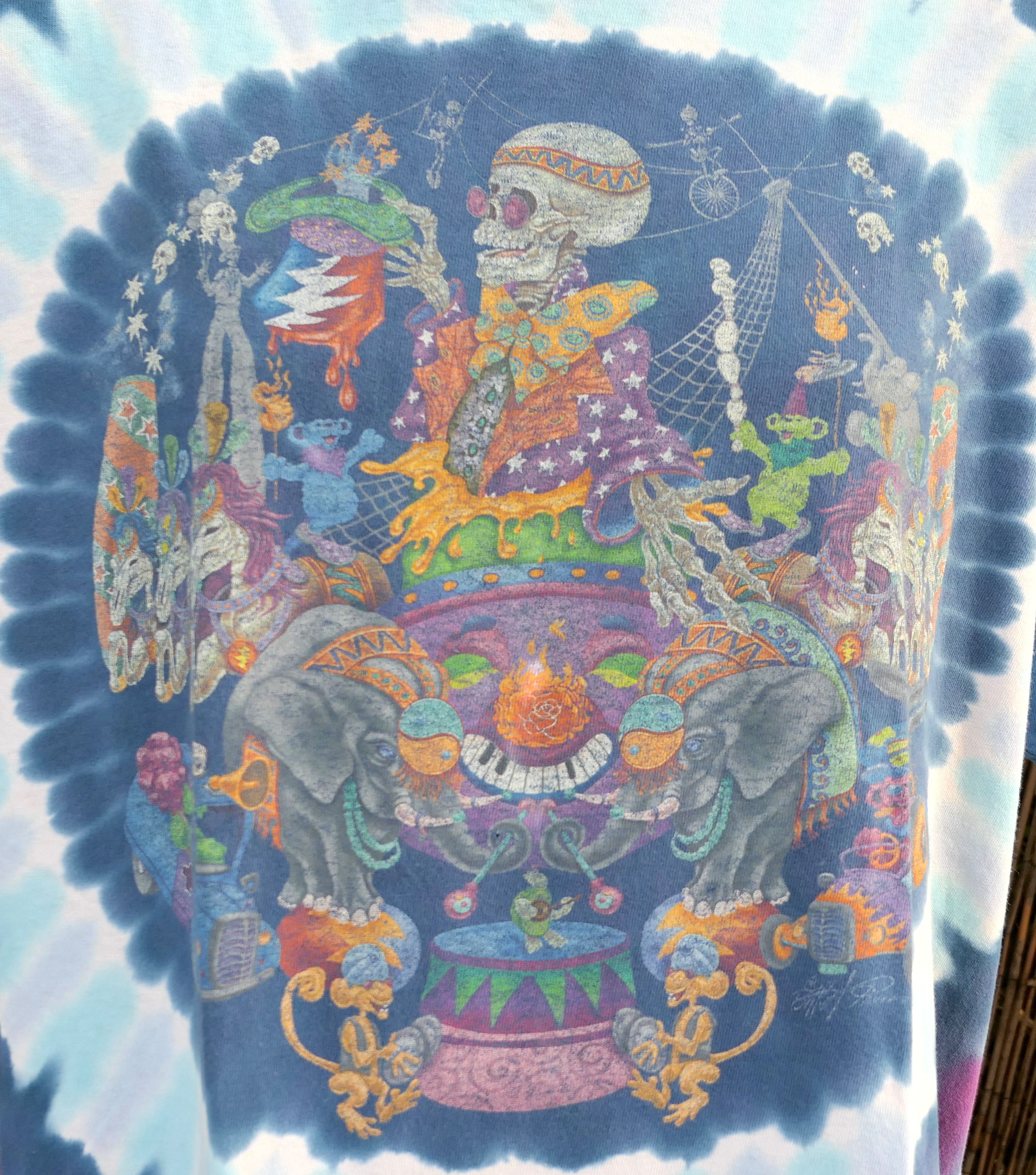 Vintage 90's Vintage GRATEFUL DEAD Tie Dye T Shirt Large Size US L / EU 52-54 / 3 - 1 Thumbnail