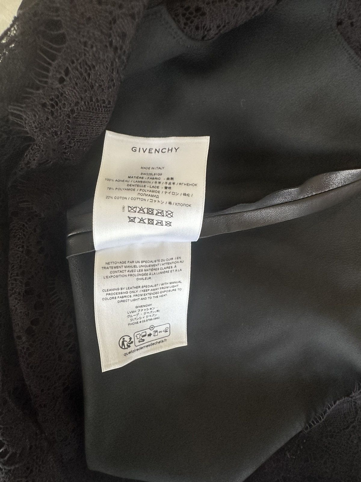 Givenchy Givenchy Chic Black Leather Dress with Lace Hem Size M / US 6-8 / IT 42-44 - 15 Thumbnail