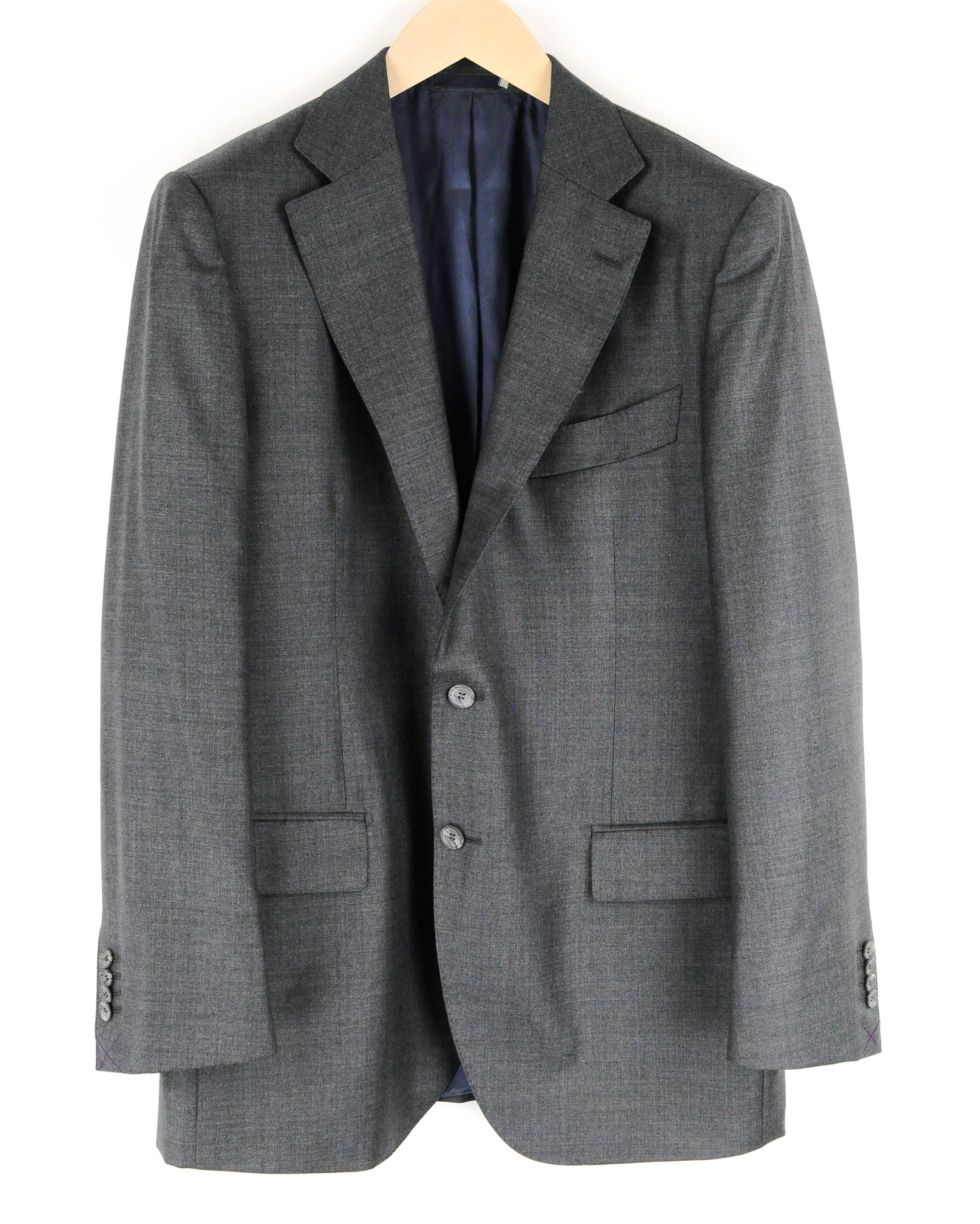 Suitsupply LAZIO UK44R Wool Super110 Slim Grey Blazer 55305 Size 44R - 1 Thumbnail