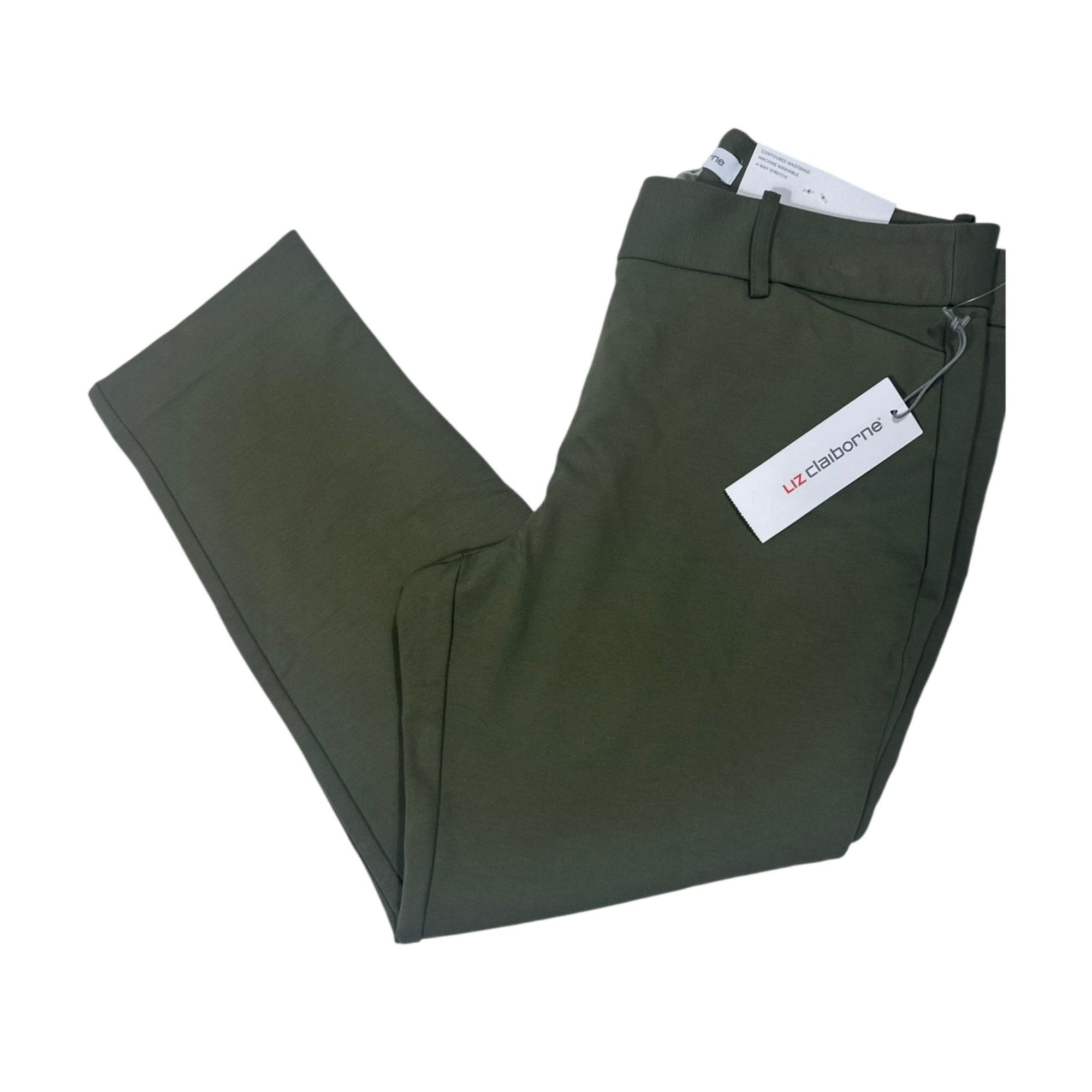 Liz Claiborne Liz Claiborne Mid-Rise Ankle Pants Olive Green 4-Way Stretch Size 28" / US 6 / IT 42 - 5 Thumbnail