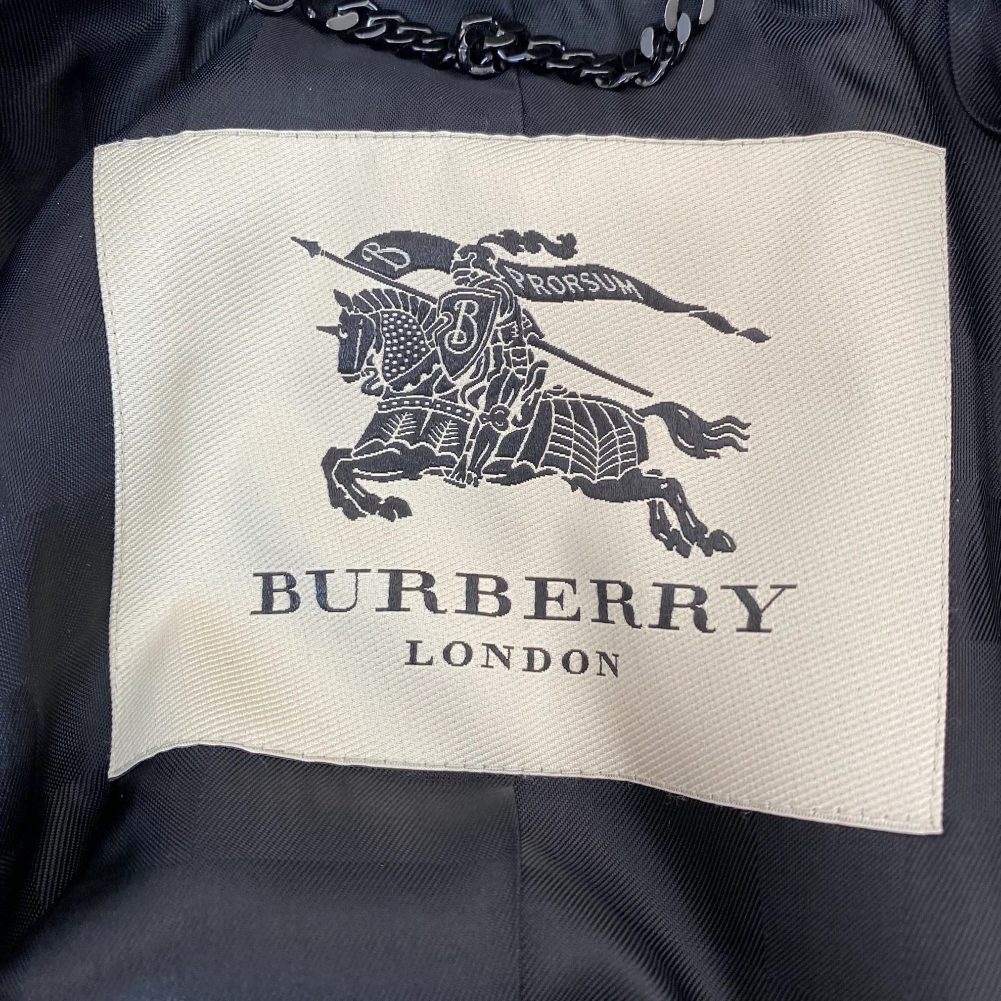 Burberry Burberry Black Coat UK10 Size M / US 6-8 / IT 42-44 - 7 Thumbnail