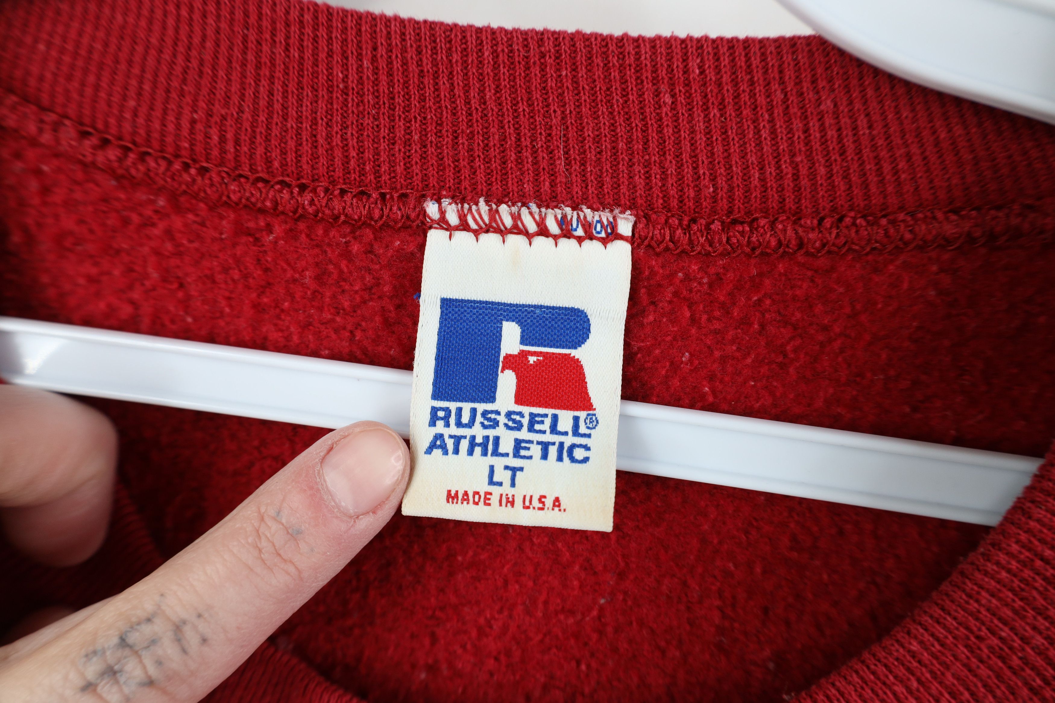 Russell Athletic Vintage 90s Russell Athletic Crewneck Sweatshirt USA Red Size US L / EU 52-54 / 3 - 5 Thumbnail