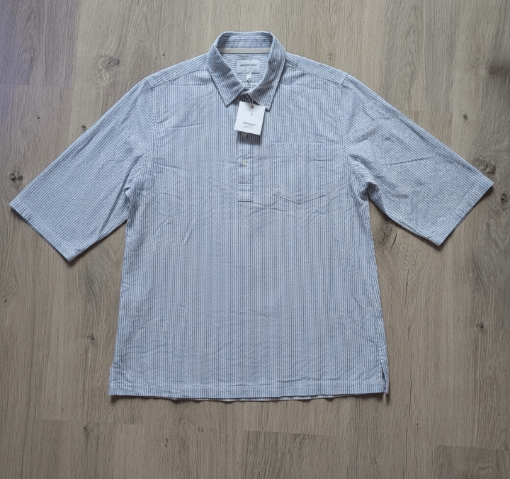 Norse Projects Norse Projects Mads Poplin Stripe SS short shirt Size US M / EU 48-50 / 2 - 1 Thumbnail