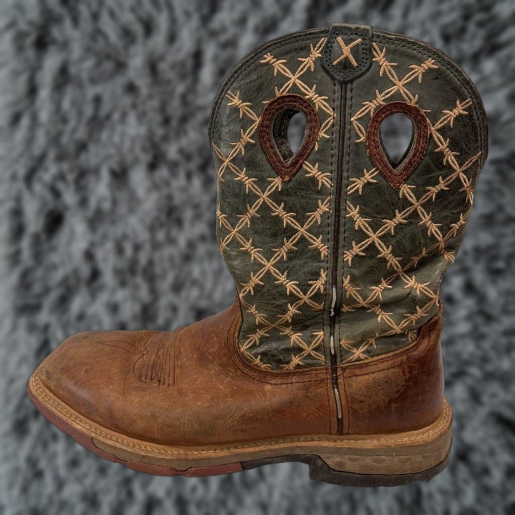 Twisted X VINTAGE Twisted X 12" Brown Leather Western Work Boot Men's 13D Size US 13 / EU 46 - 1 Thumbnail