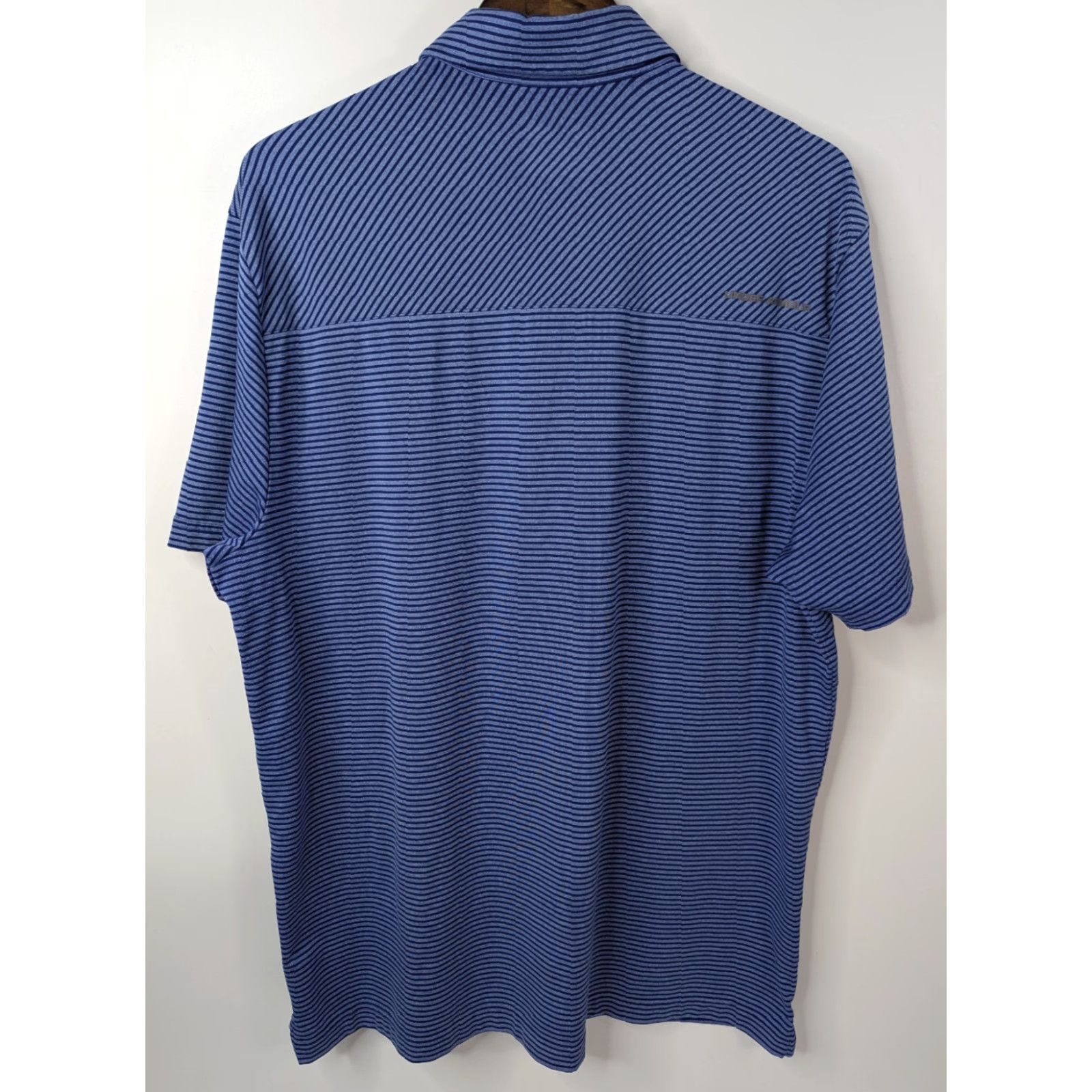 Under Armour Under Armour Men's Polo Shirt S/S HeatGear Loose Fit Striped Blue Golf Performance Moisture Wicking - Adult Regular Size L Size US L / EU 52-54 / 3 - 5 Thumbnail