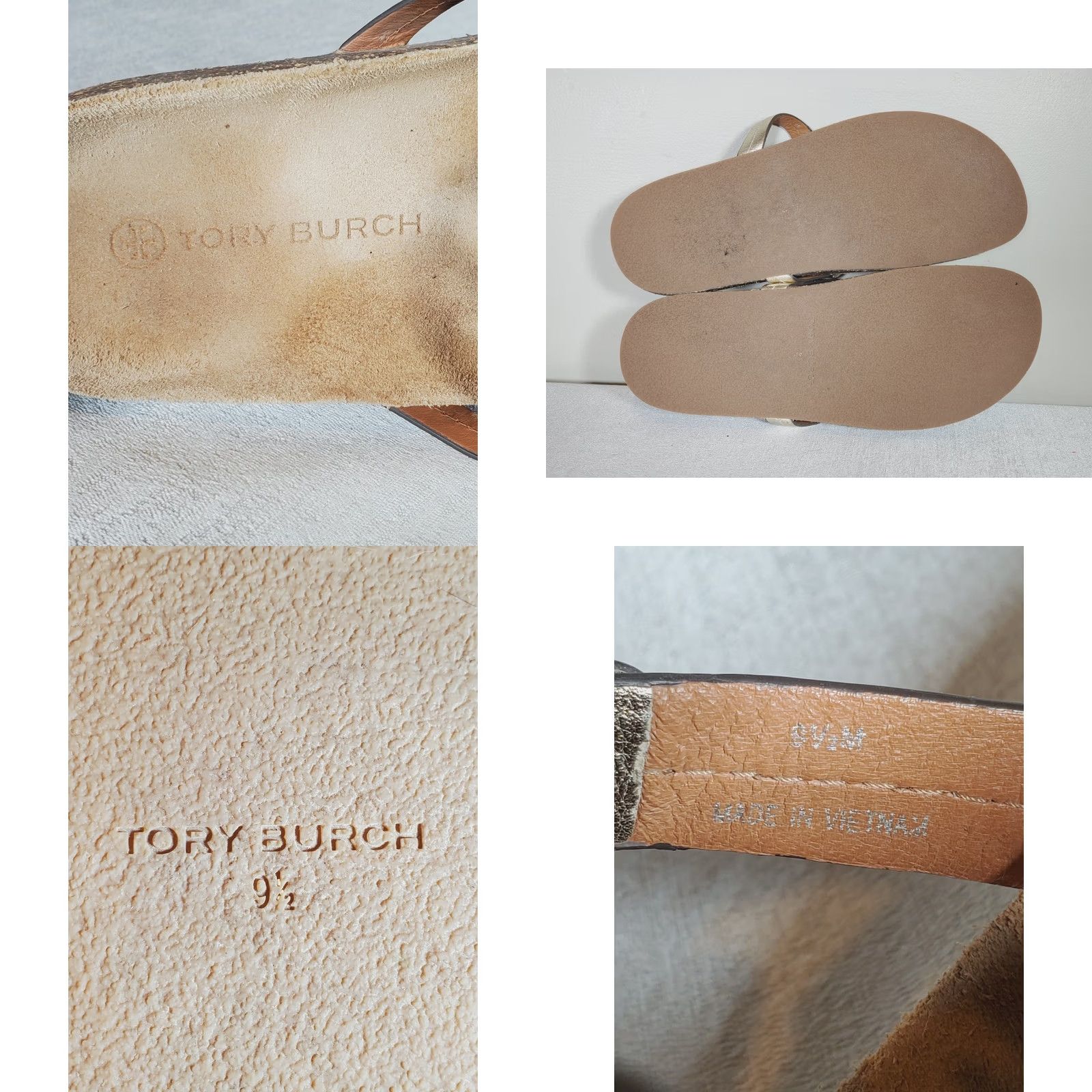 Tory Burch Tory Burch Thong Womens Spark Gold Miller Cloud Sandals Natural Metallic Cork Women Size US 10 / IT 40 - 9 Thumbnail