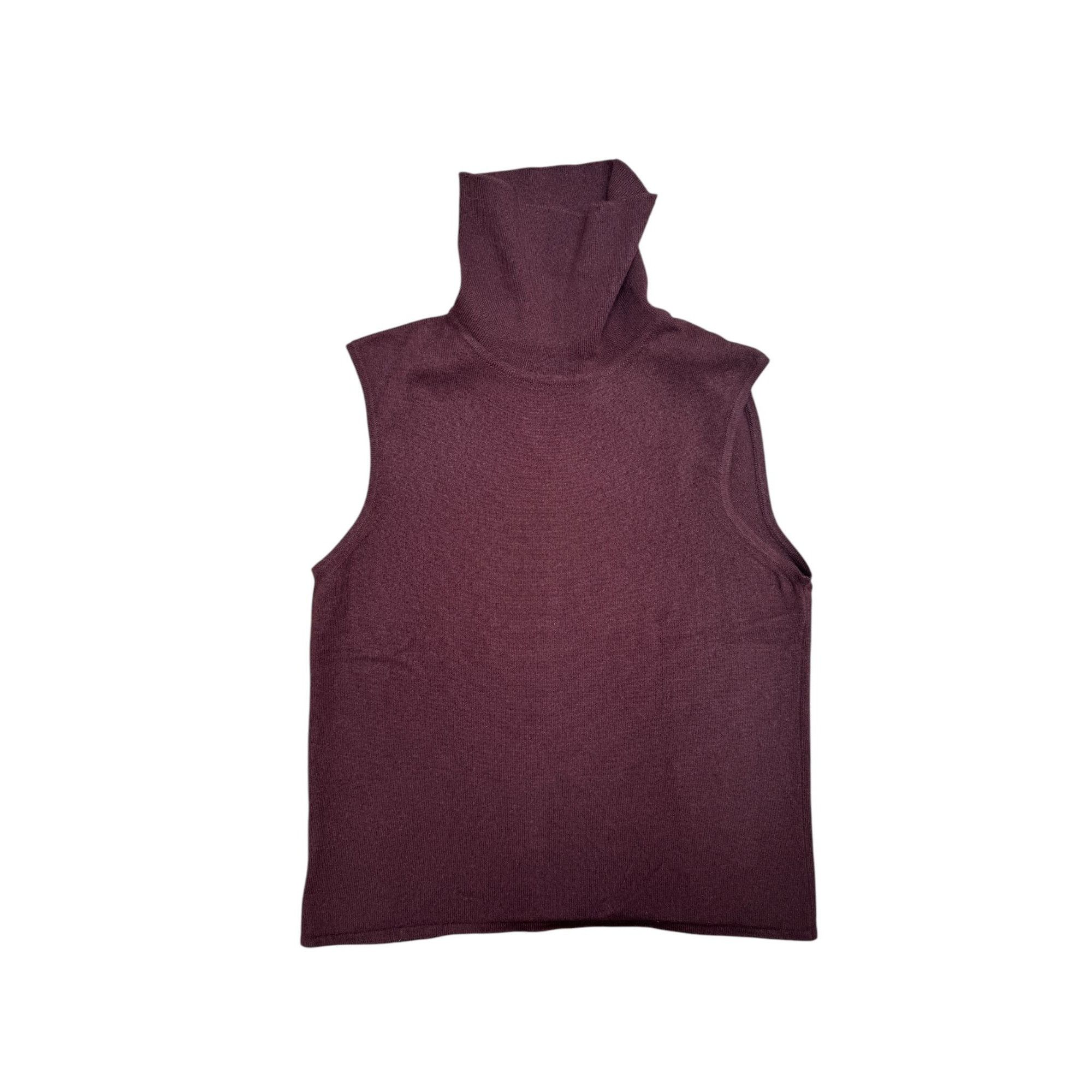 Hermes Burgundy Brown Cashmere Vest Size L / US 10 / IT 46 - 1 Thumbnail