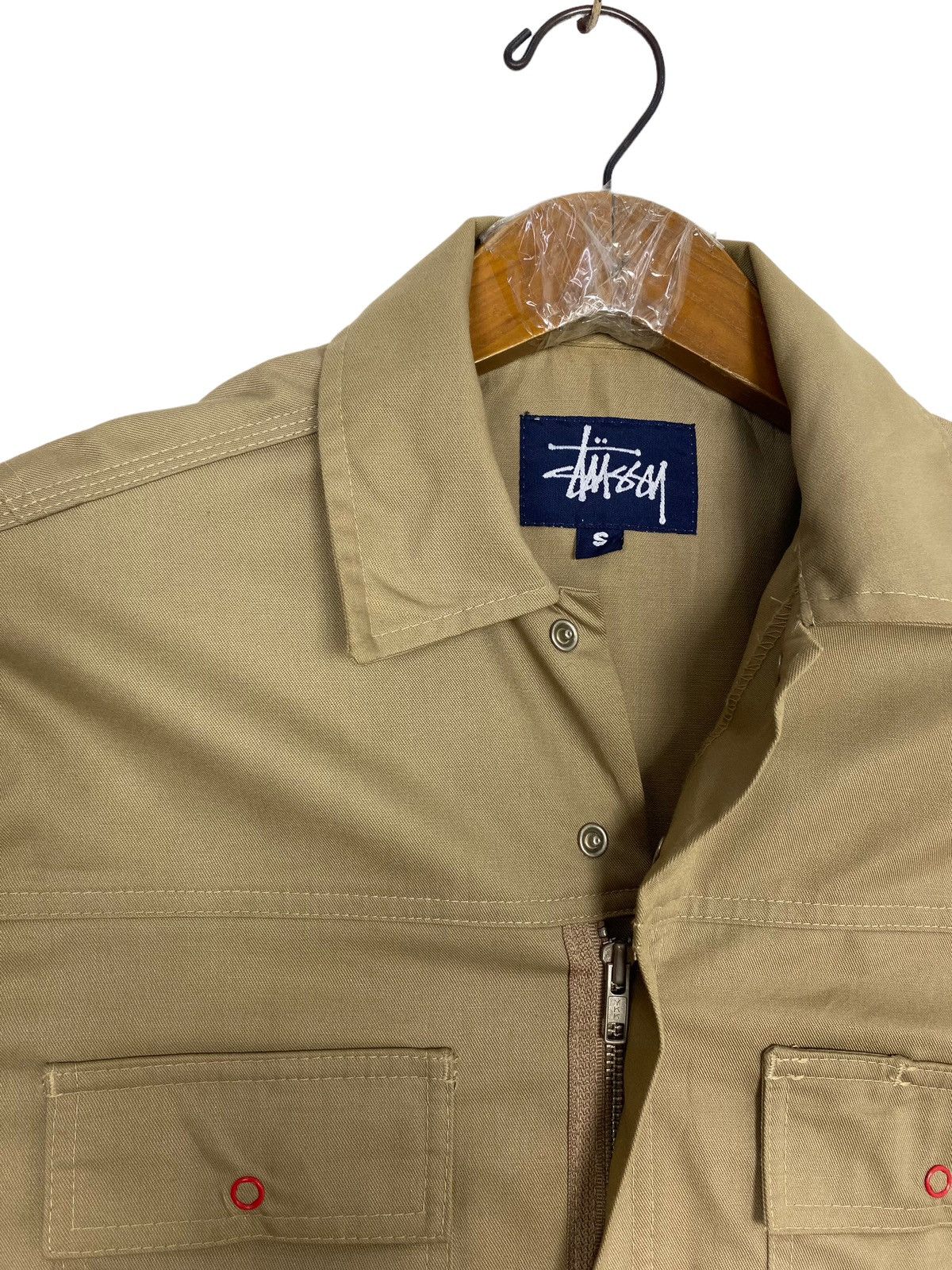 Stussy Rare‼️ Vintage Stussy Khaki Snap Button Shirt Made in Usa Size US S / EU 44-46 / 1 - 7 Thumbnail