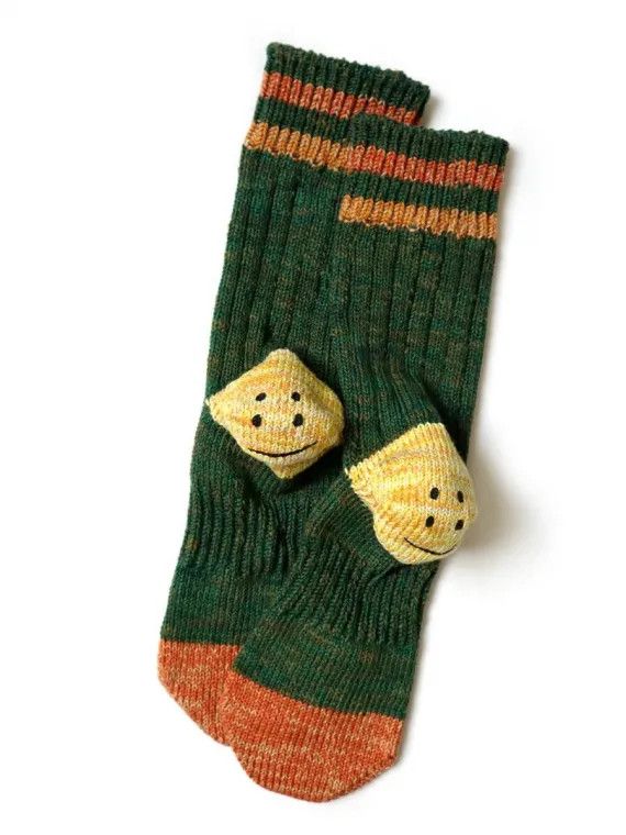 Kapital Kapital IVY RAINBOWY HAPPY HEEL Socks Size ONE SIZE - 1 Preview