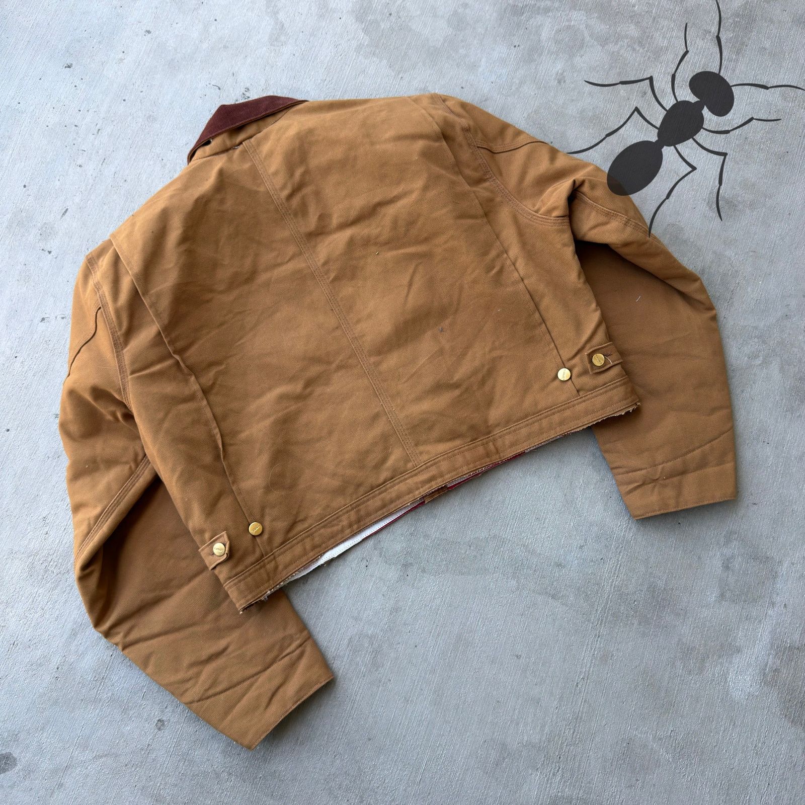 Carhartt × Vintage Carhartt brown cropped Detroit style work wear jacket Size US XL / EU 56 / 4 - 7 Thumbnail