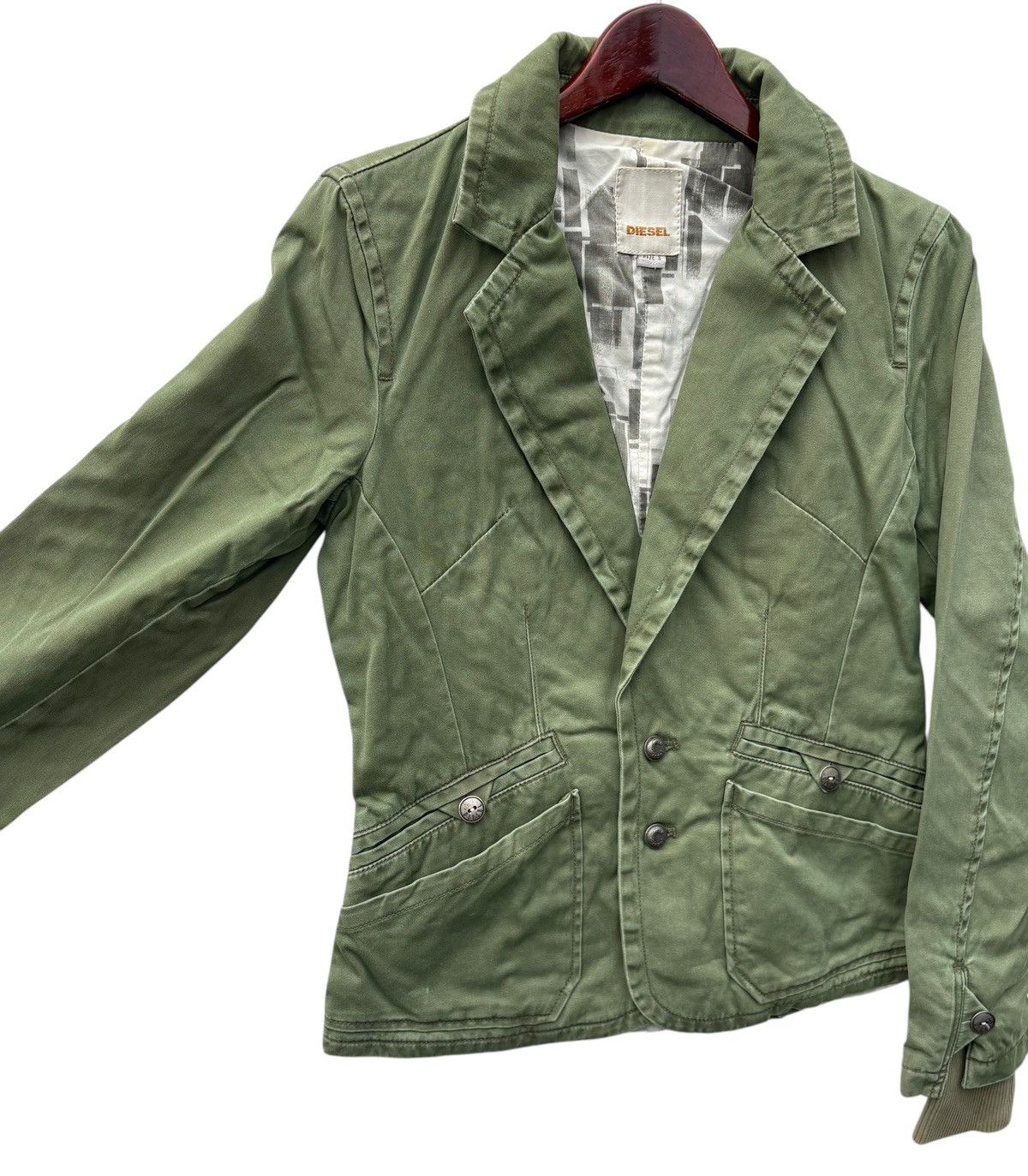 Diesel Diesel De-Arming Women’s Green Jacket Coat Size S / US 4 / IT 40 - 4 Thumbnail