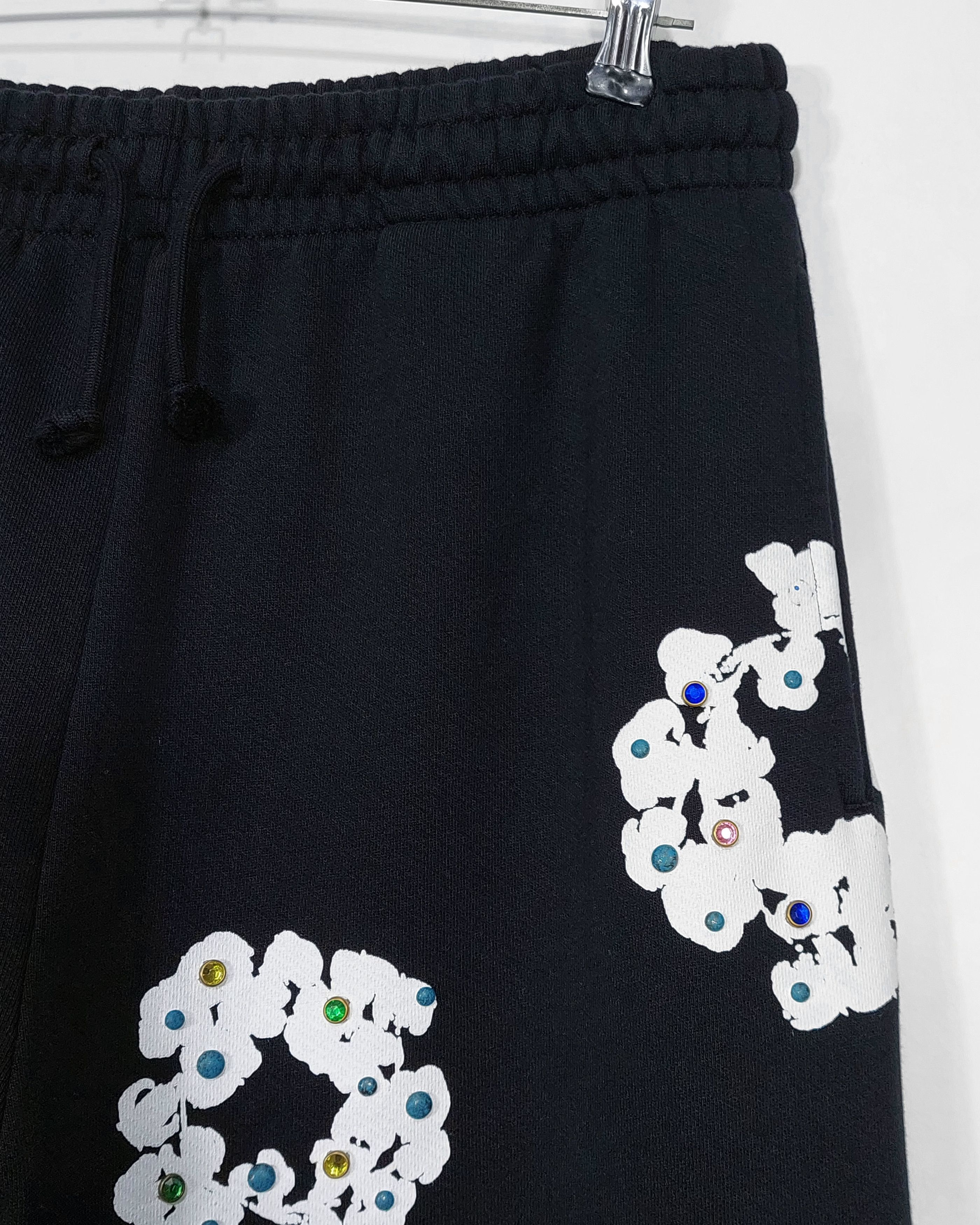 DENIM TEARS wreath rhinestone sweatpants - black M Size US 32 / EU 48 - 7 Thumbnail