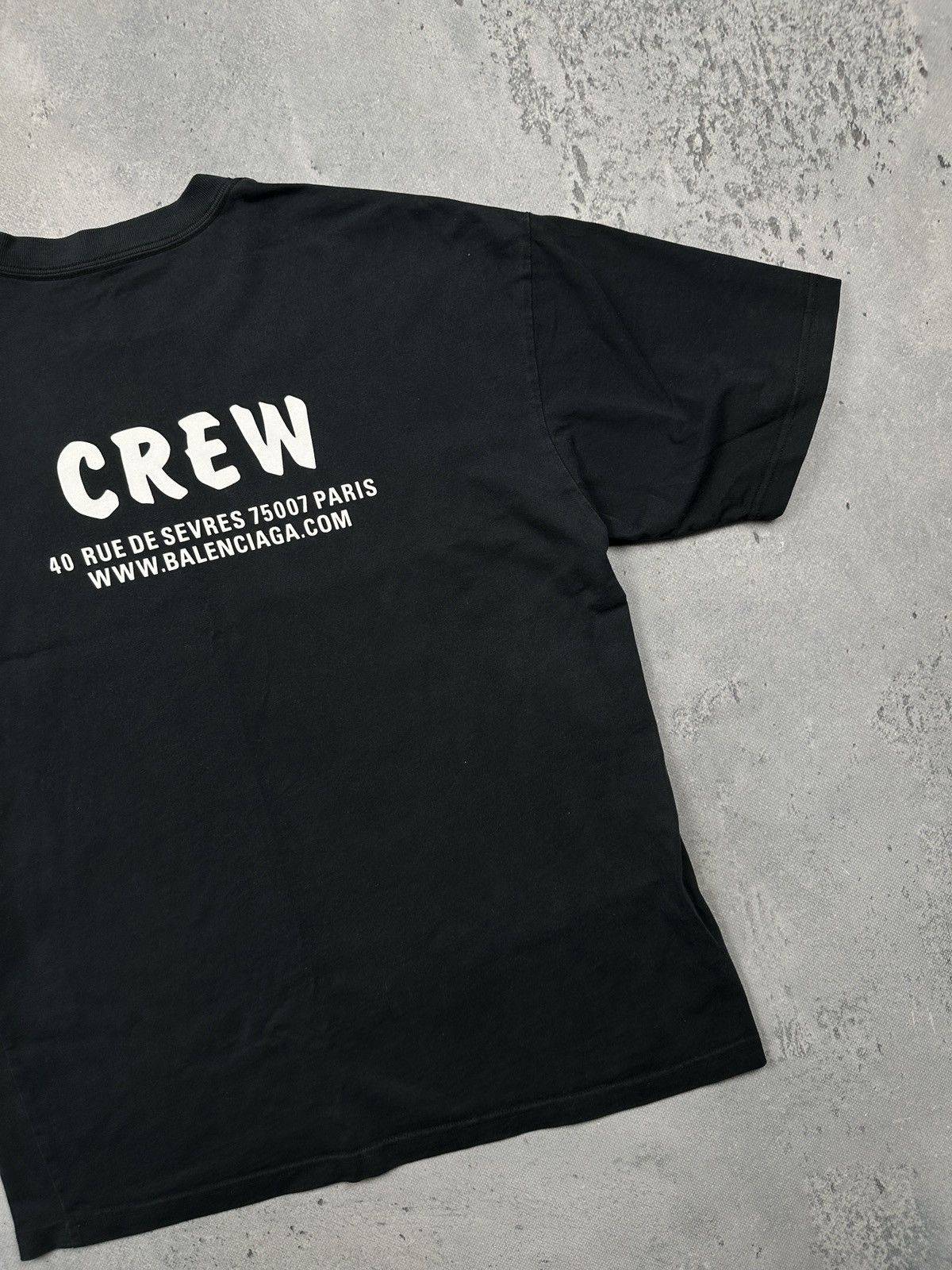 Balenciaga Balenciaga The Crew Black T-shirt Paris Logo Print Oversized Size US S / EU 44-46 / 1 - 6 Thumbnail