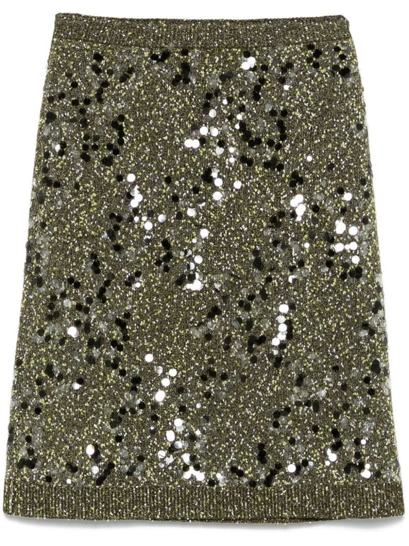 Gucci o1la5ras0526 Tweed Blend Skirt in Green Size 27" / US 4 / IT 40 - 1 Thumbnail