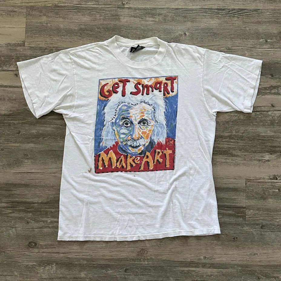 Other Vintage Albert Einstein Get Smart Make Art T-Shirt Size US L / EU 52-54 / 3 - 1 Thumbnail
