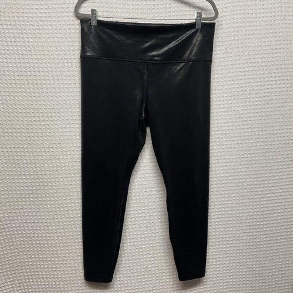 Athleta NWOT Athleta Black Faux Leather Midrise Leggings Women XL Size 34" / US 12 / IT 48 - 11 Thumbnail