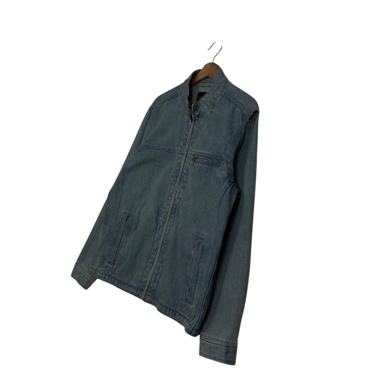 Japanese Brand 📌Vintage Biker Denim Jacket Person's Jeans Issey Miyake Size US L / EU 52-54 / 3 - 3 Thumbnail
