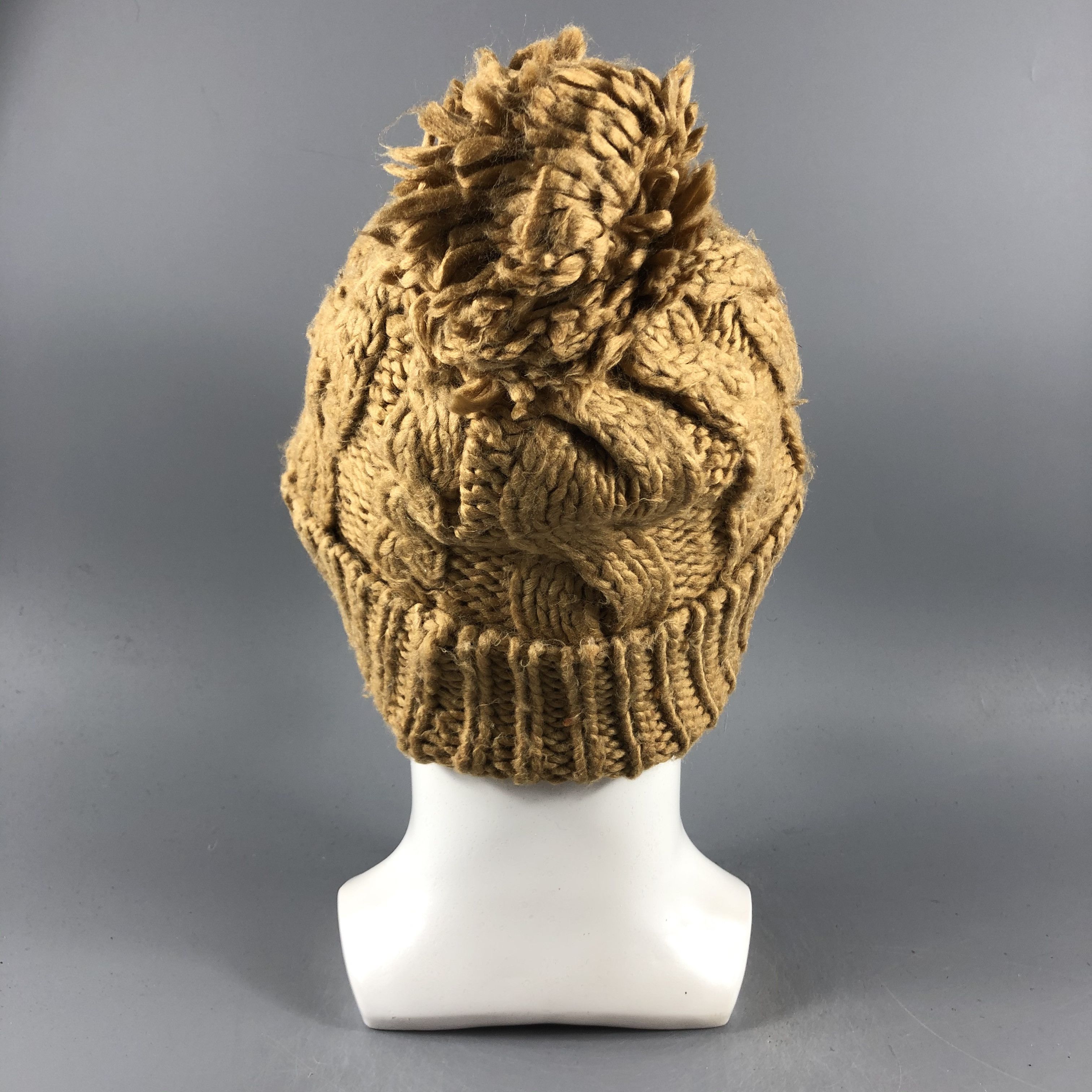 Japanese Brand × Vintage Earth Cable Knit PomPom Beanie Snow Hat Snow Cap -D274 Size ONE SIZE - 3 Thumbnail