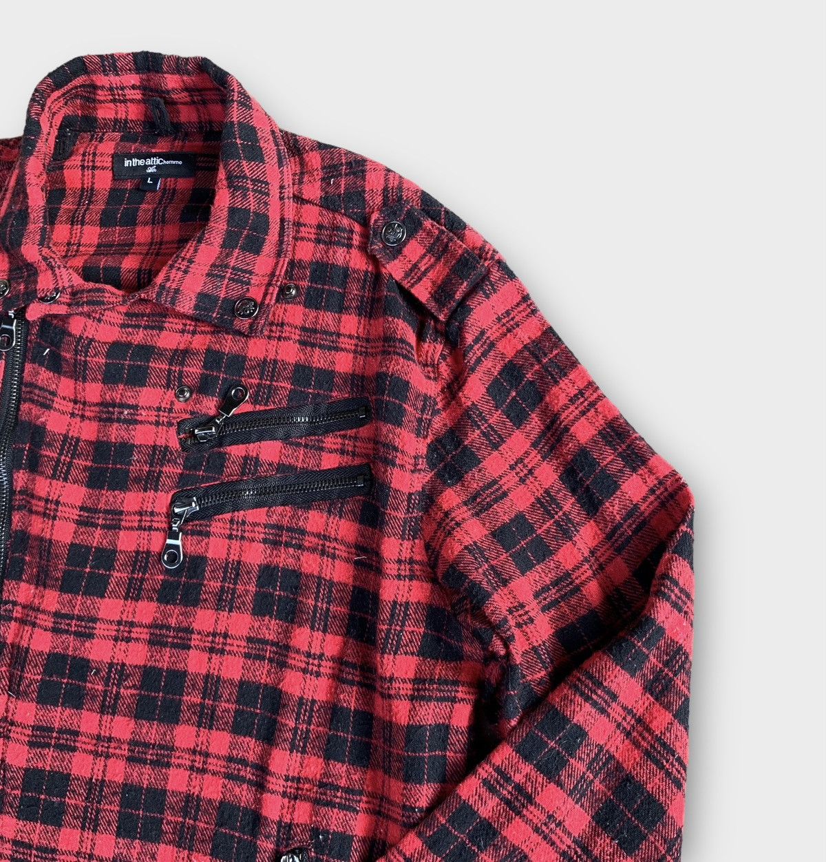 In The Attic In the attic Homme Plaid tartan punk zipper jacket Size M / US 6-8 / IT 42-44 - 6 Thumbnail