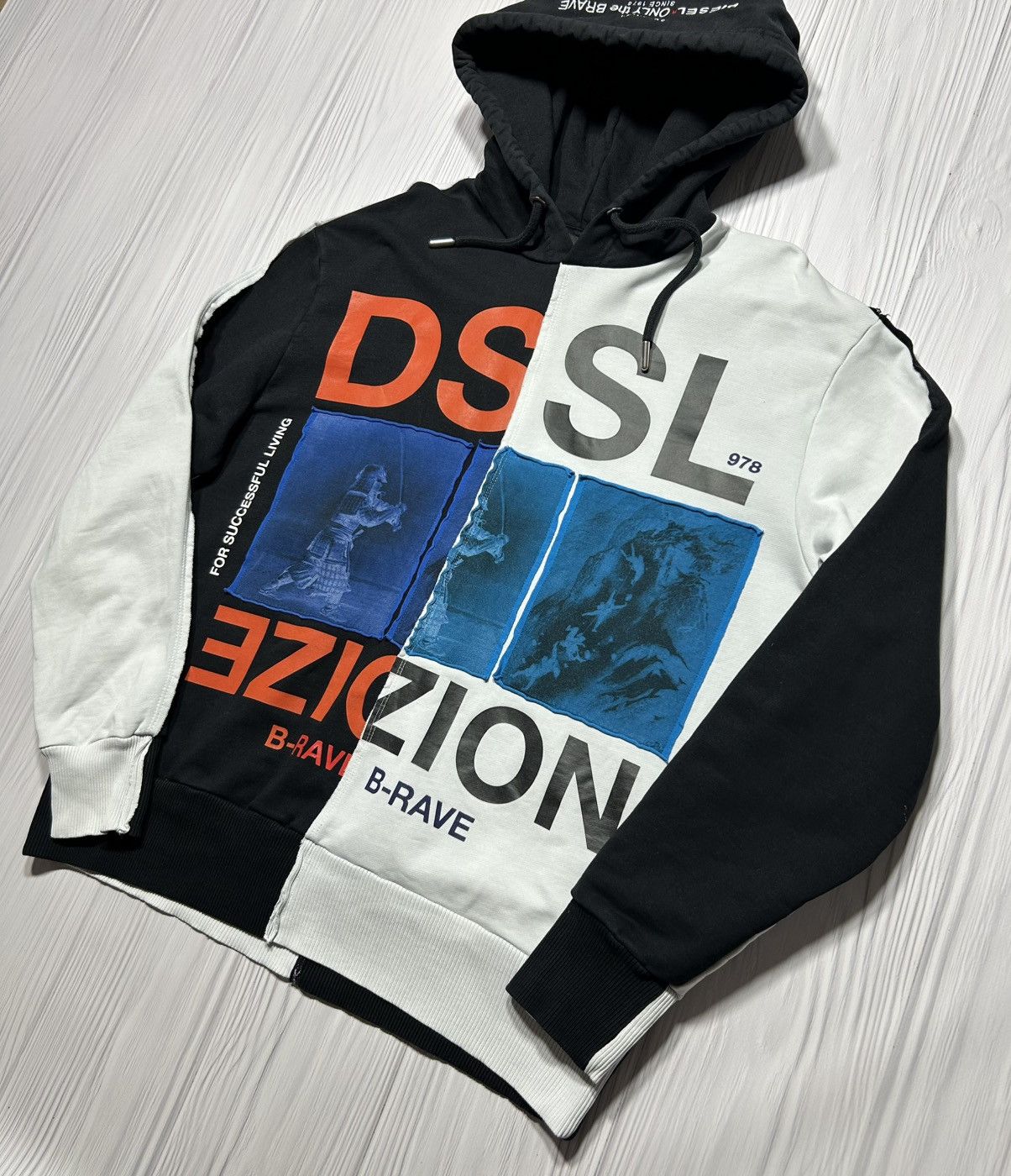 Diesel Rare Diesel Brave Division Big Logo Patch Hoodie Size S Size US S / EU 44-46 / 1 - 3 Thumbnail