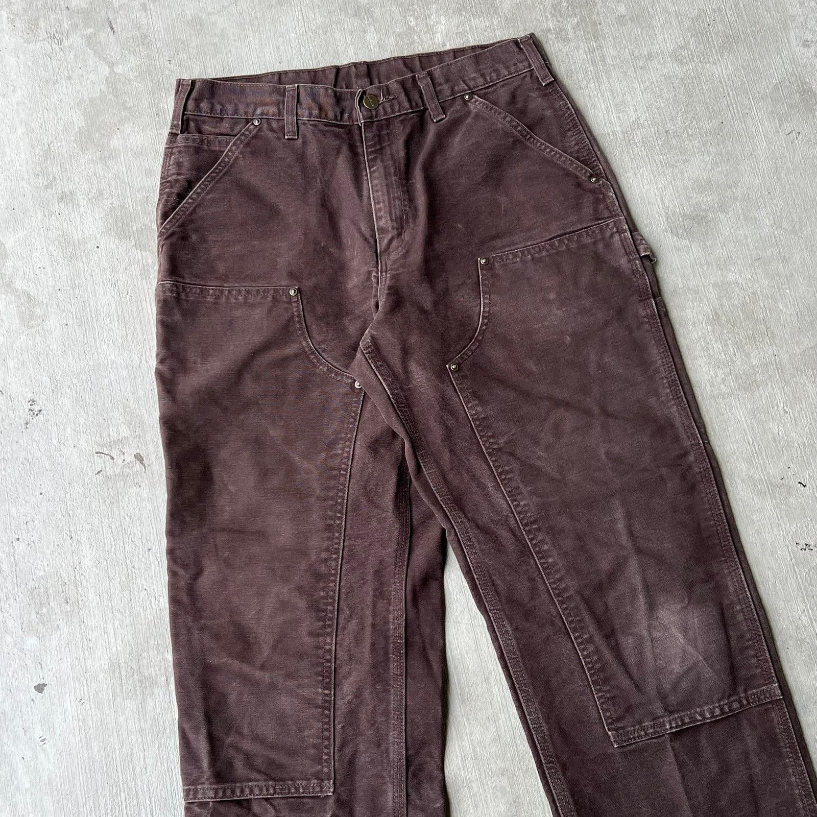 Carhartt × Vintage Carhartt brown double knee work wear carpenter pants Size US 31 - 2 Thumbnail