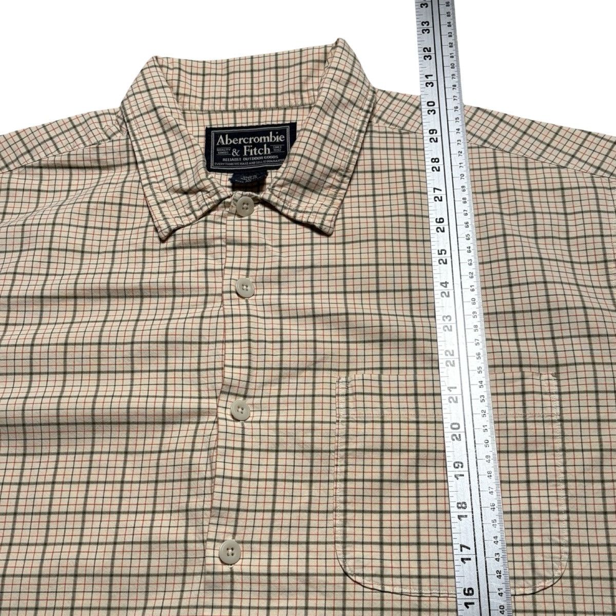 Abercrombie & Fitch Vintage Abercrombie Fitch Shirt Mens XL Beige Plaid Shirt Size US XL / EU 56 / 4 - 5 Thumbnail