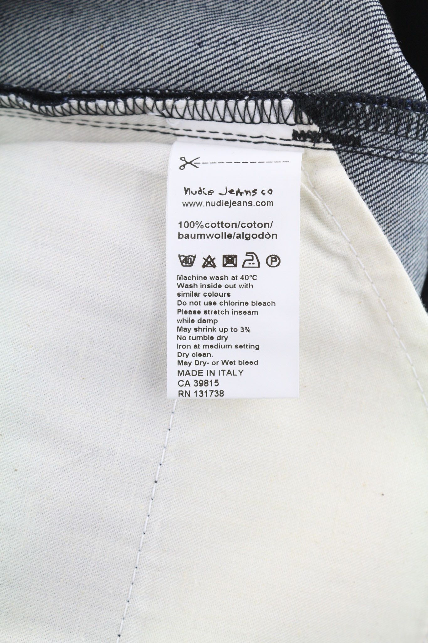 Nudie Jeans THIN FINN W29/L32 Light Natural Used Zip Dark Blue 81928 Size US 29 - 6 Thumbnail